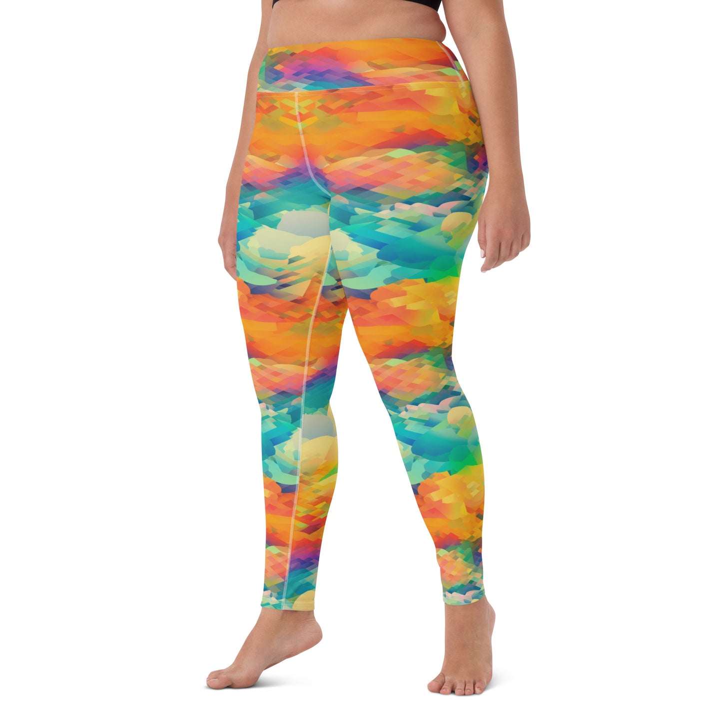 Yoga Leggings- Rainbow cloud III