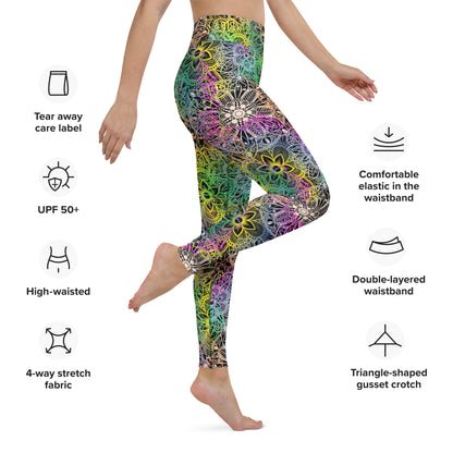 Yoga Leggings- Mandala Multi Colour
