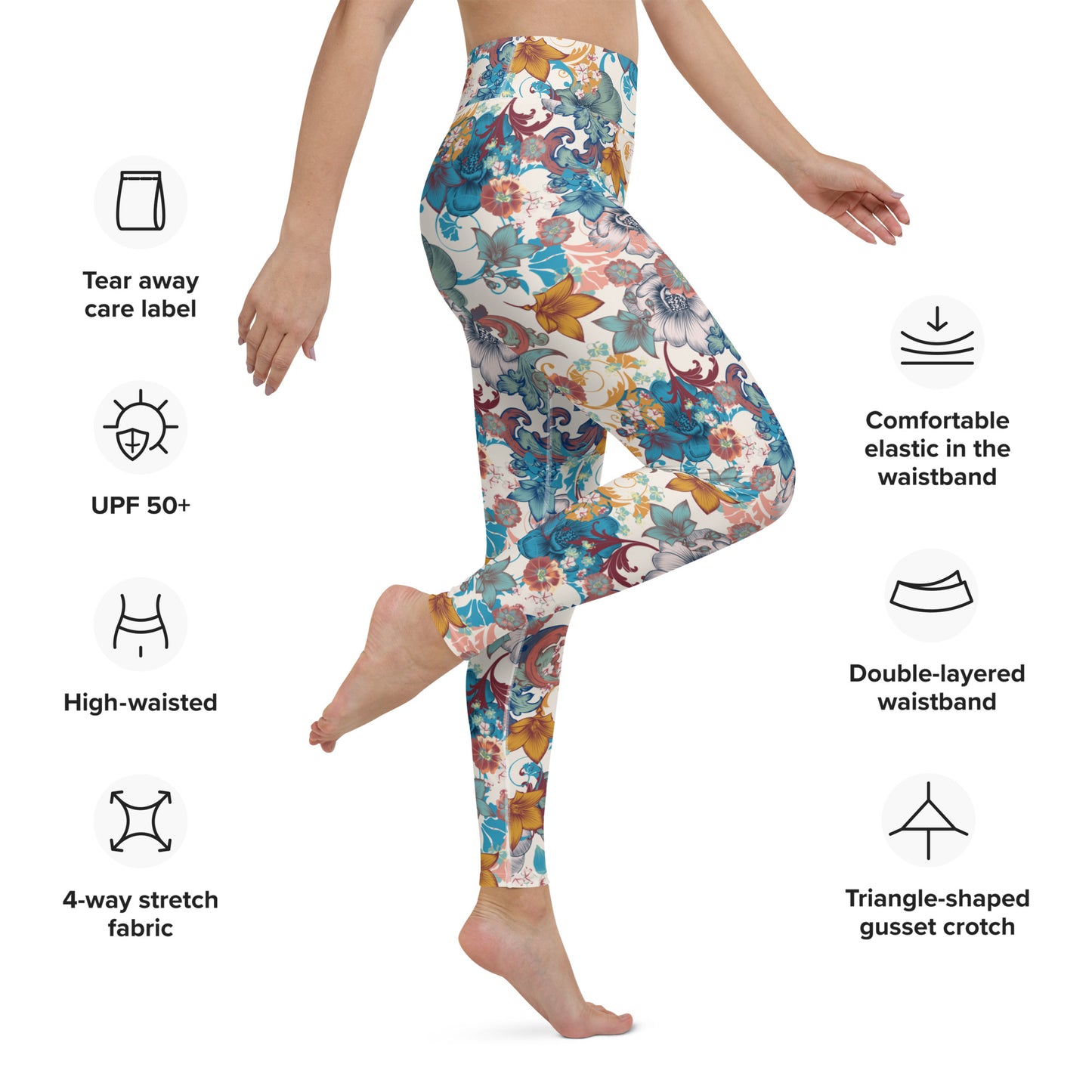 Yoga Leggings- Vintage Flowers
