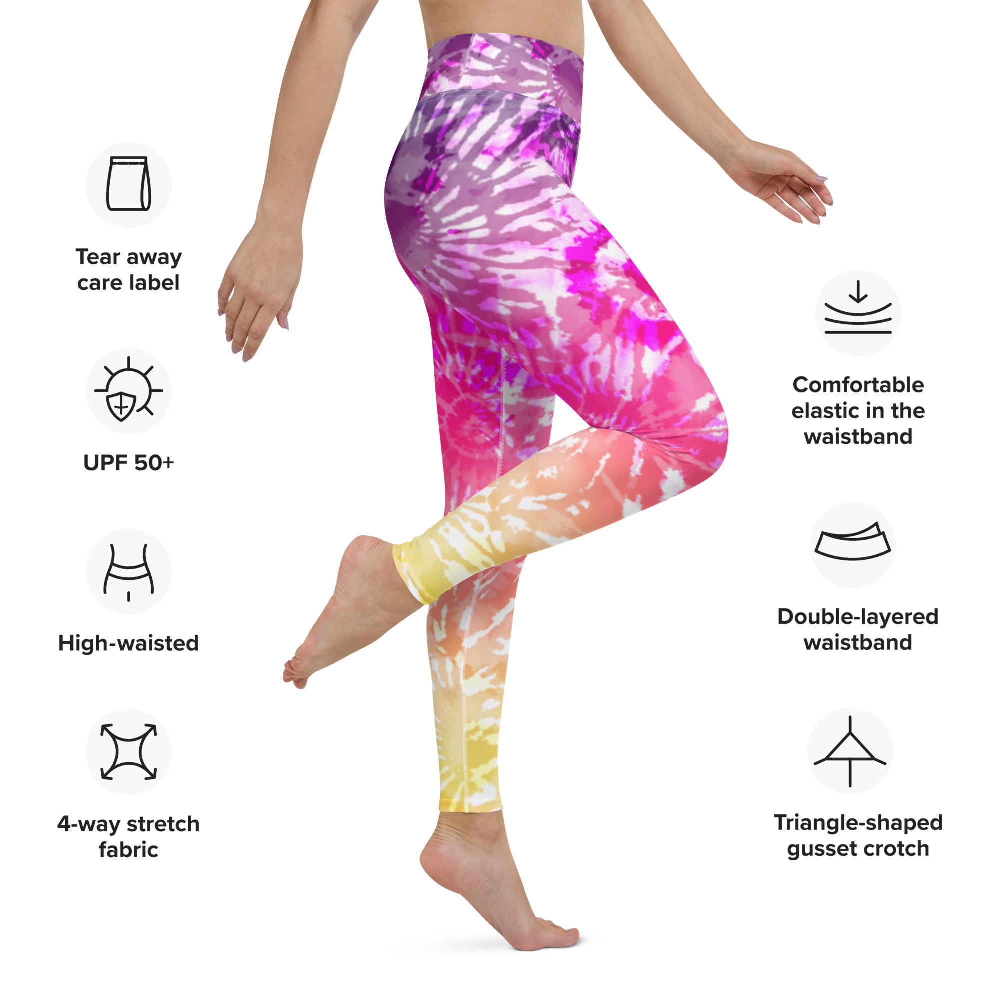 Yoga Leggings- Tie Dye Spirals