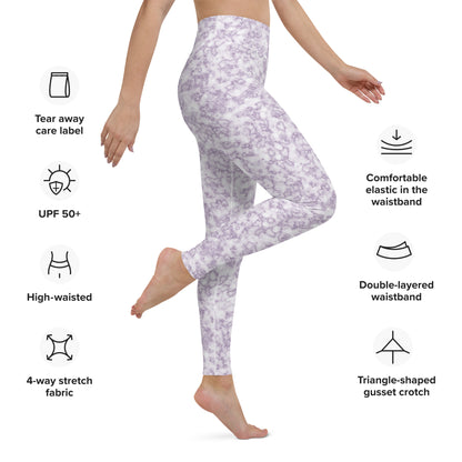Yoga Leggings- Marble Purple
