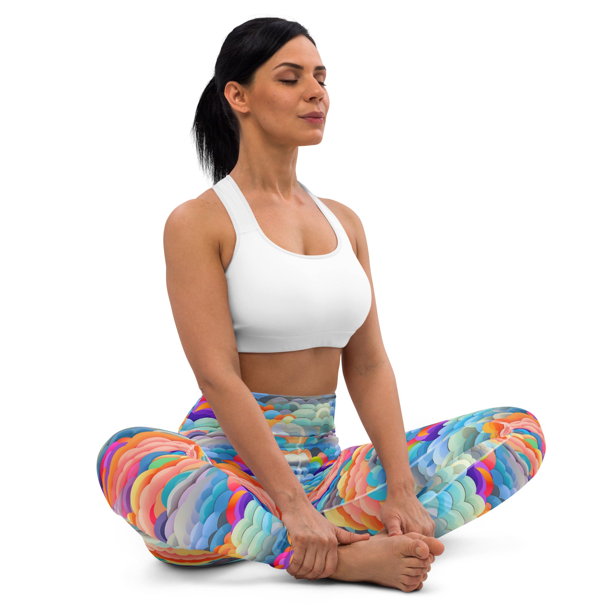 Yoga Leggings- Rainbow cloud II