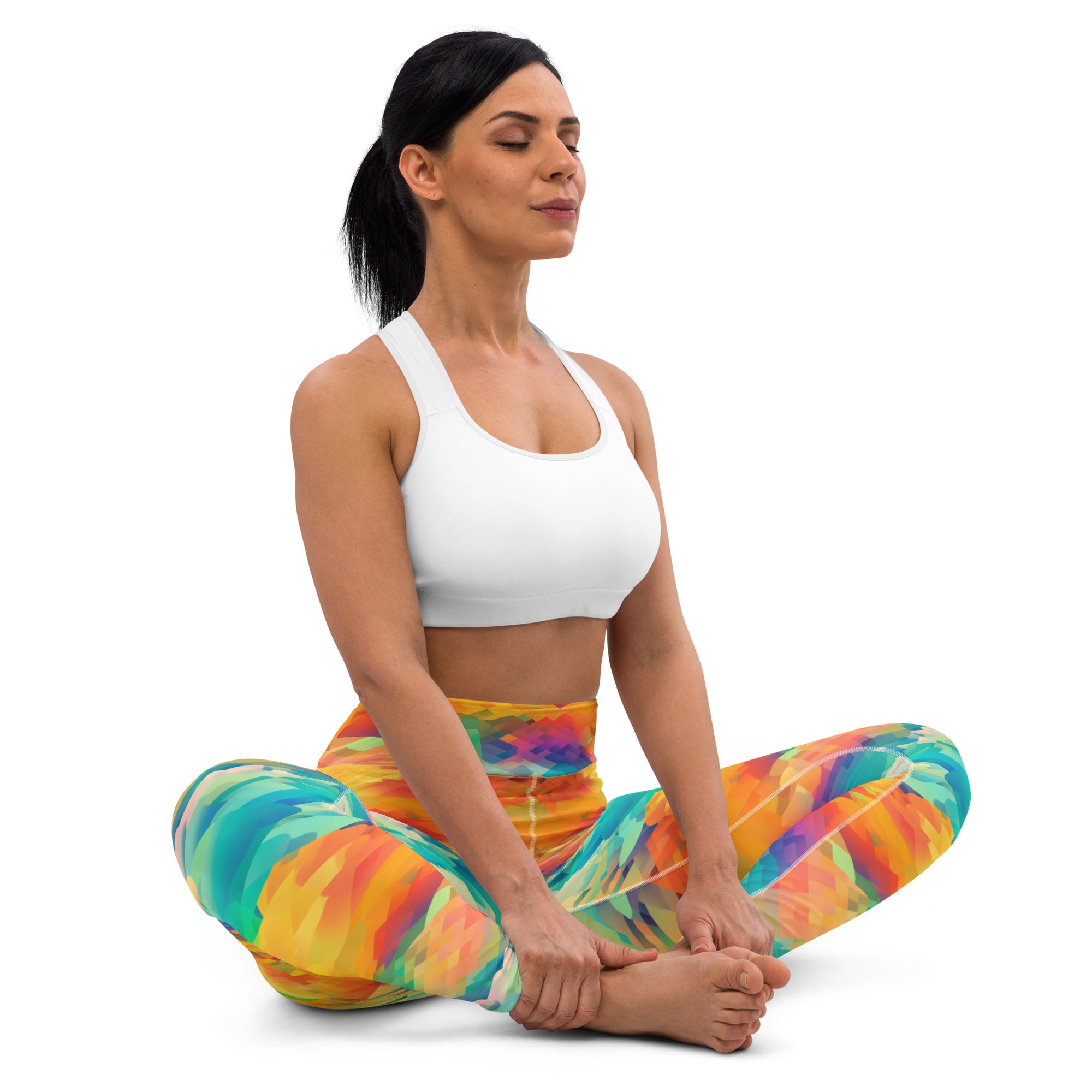 Yoga Leggings- Rainbow cloud III