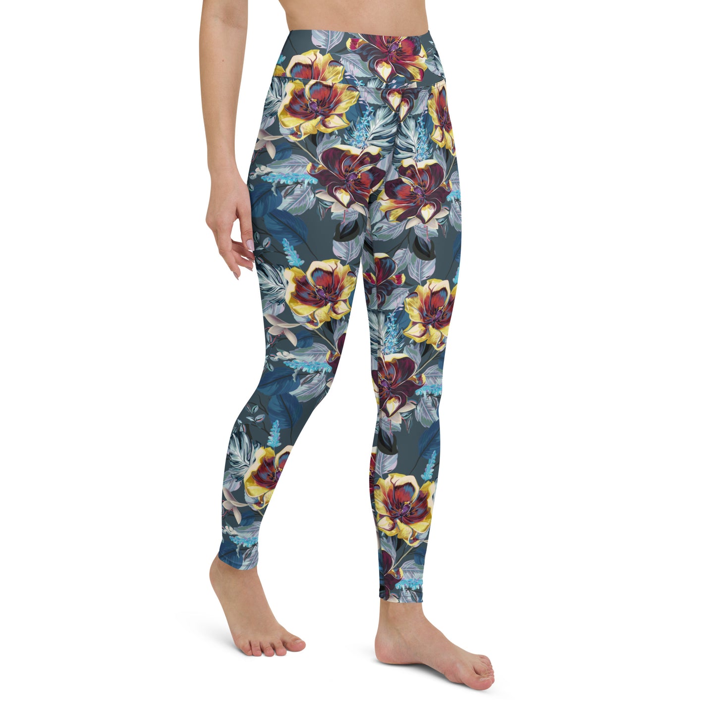 Yoga Leggings- Tulip Flowers