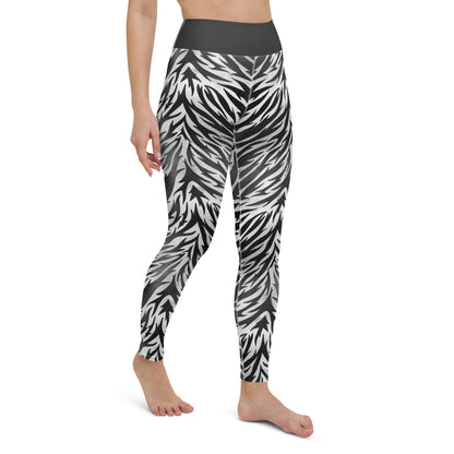 Yoga Leggings- Zebra print Black and White