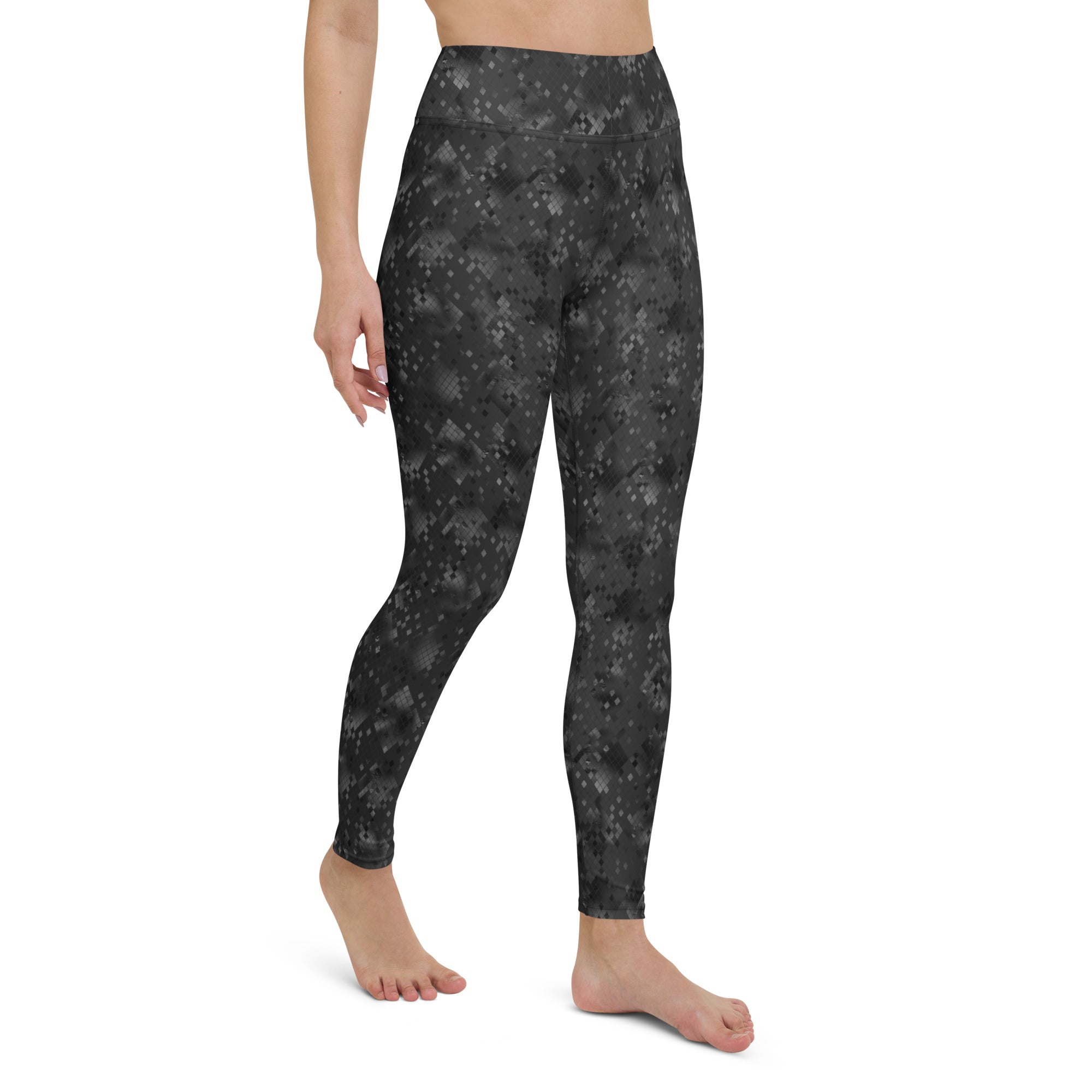 Yoga Leggings- Snake print Black