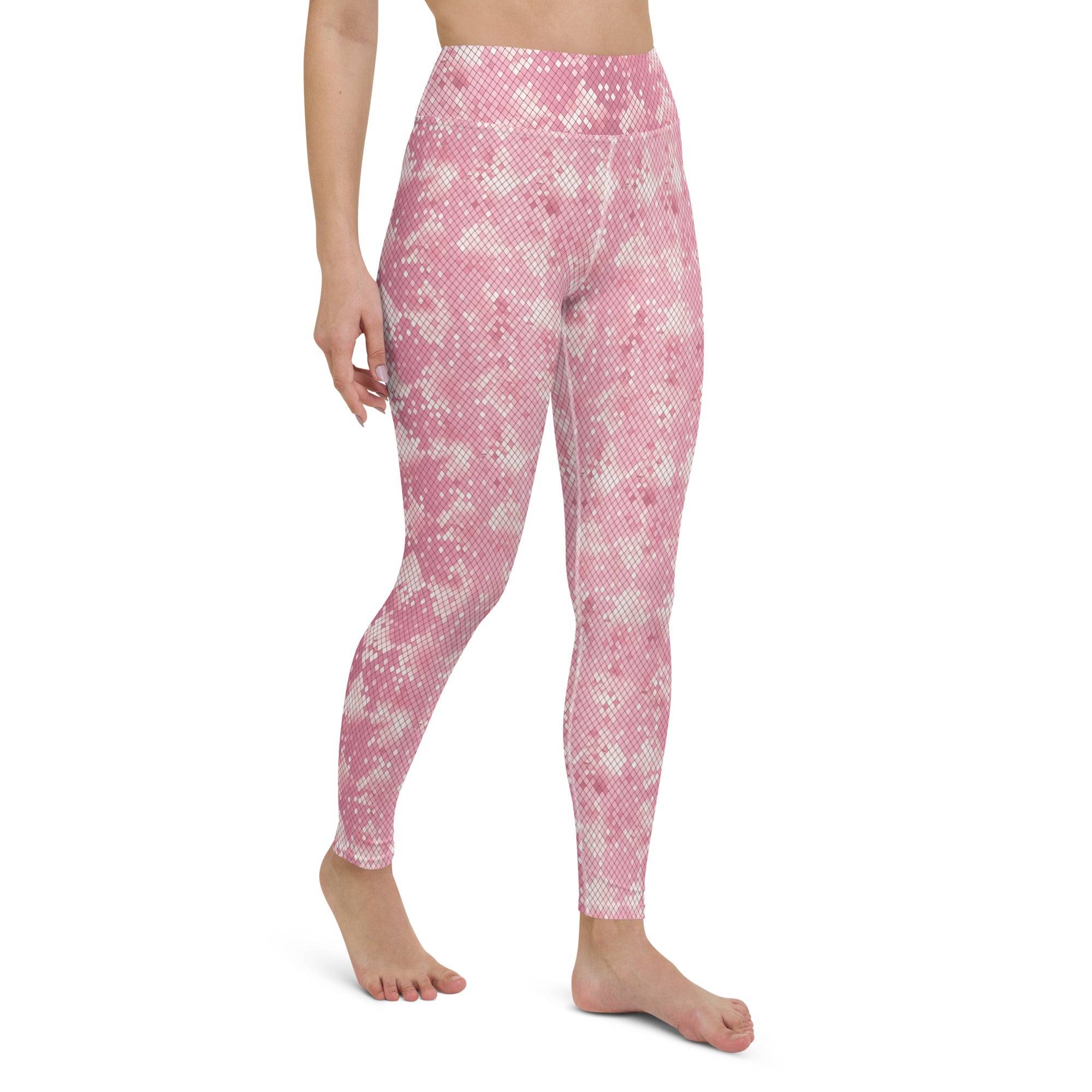 Yoga Leggings- Snake print Pink