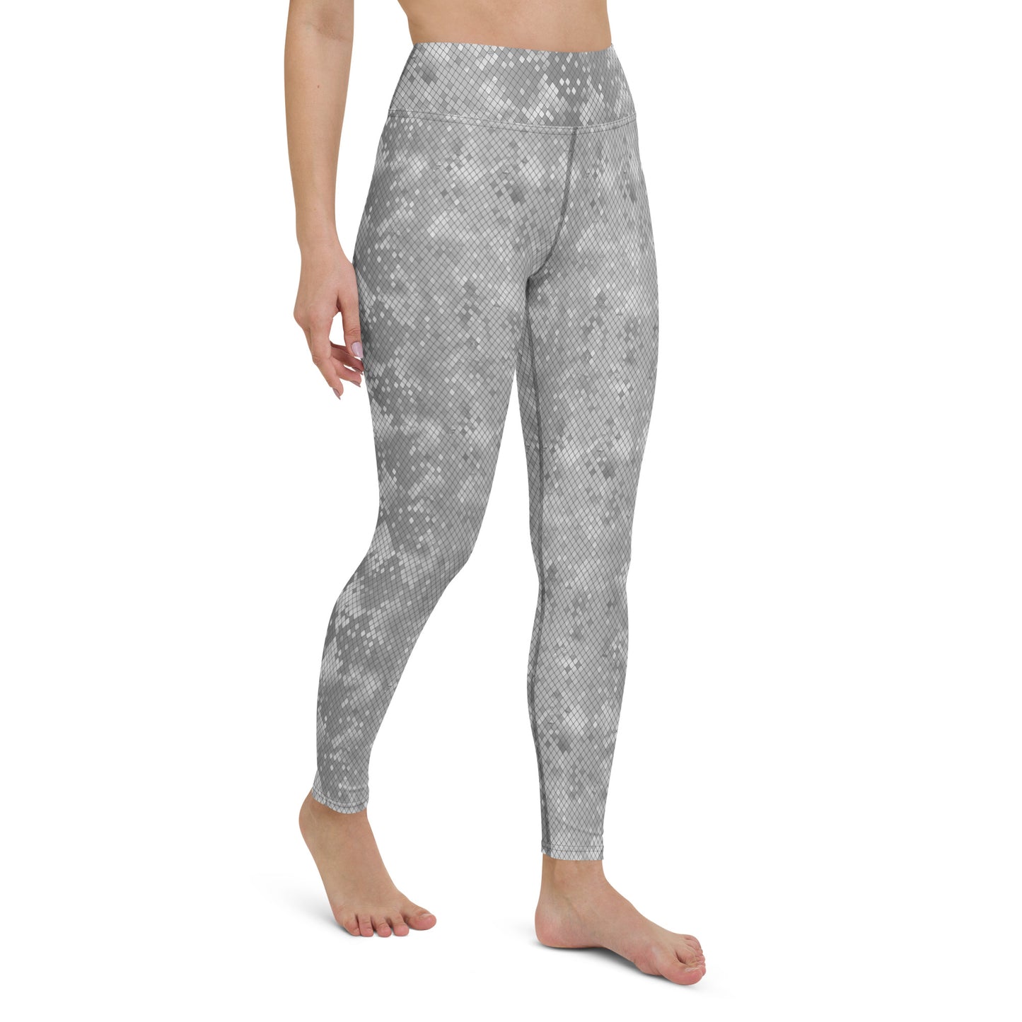 Yoga Leggings- Snake Print Grey