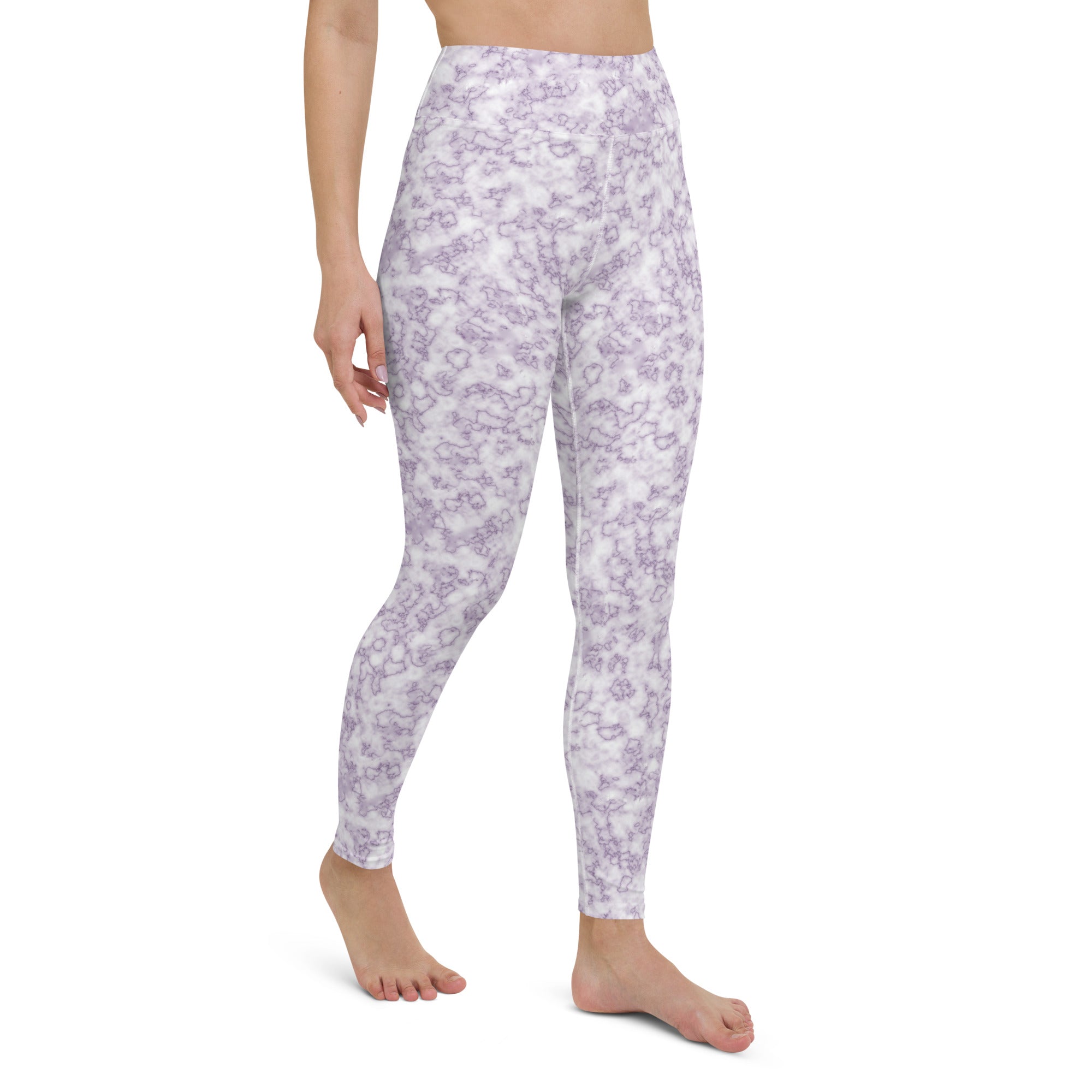 Yoga Leggings- Marble Purple