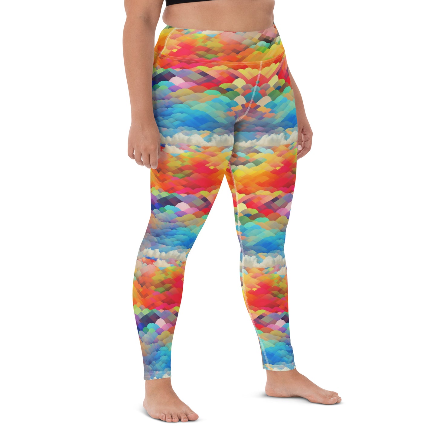 Yoga Leggings- Rainbow cloud I