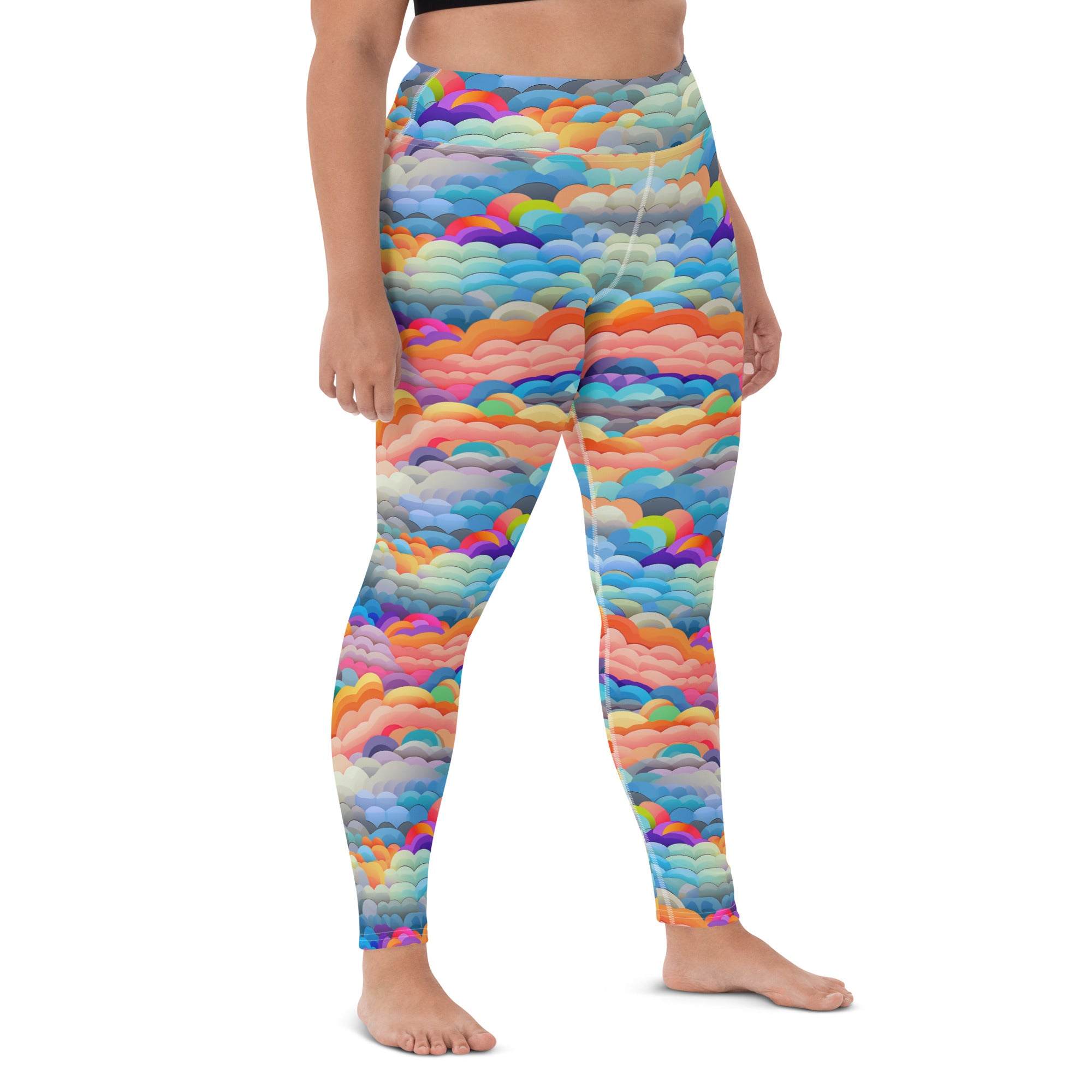 Yoga Leggings- Rainbow cloud II