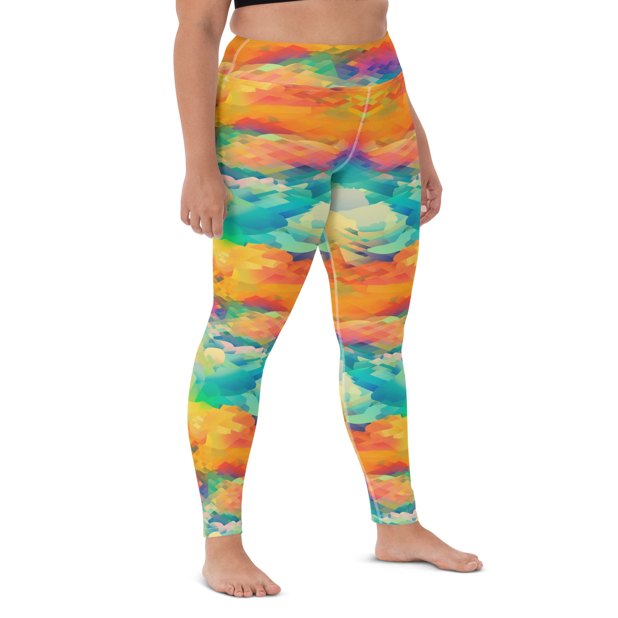 Yoga Leggings- Rainbow cloud 03