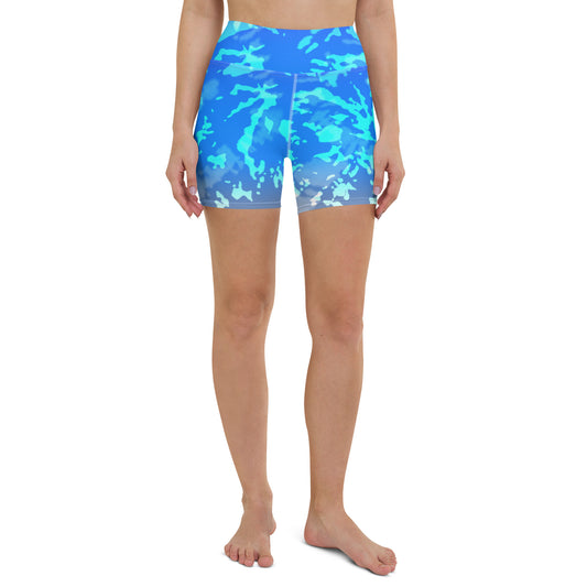 Yoga Shorts- Tie Dye Multicolour Splashes