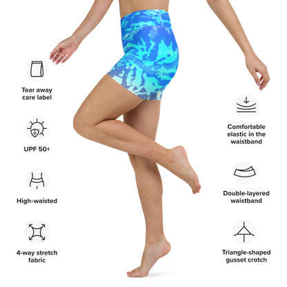 Yoga Shorts- Tie Dye Multicolour Splashes