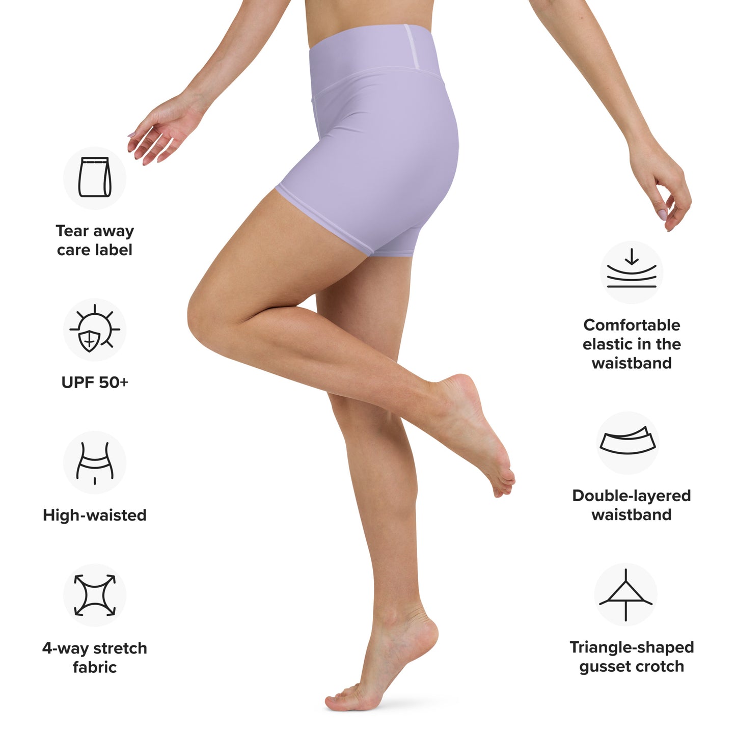 Yoga Shorts- Lavender