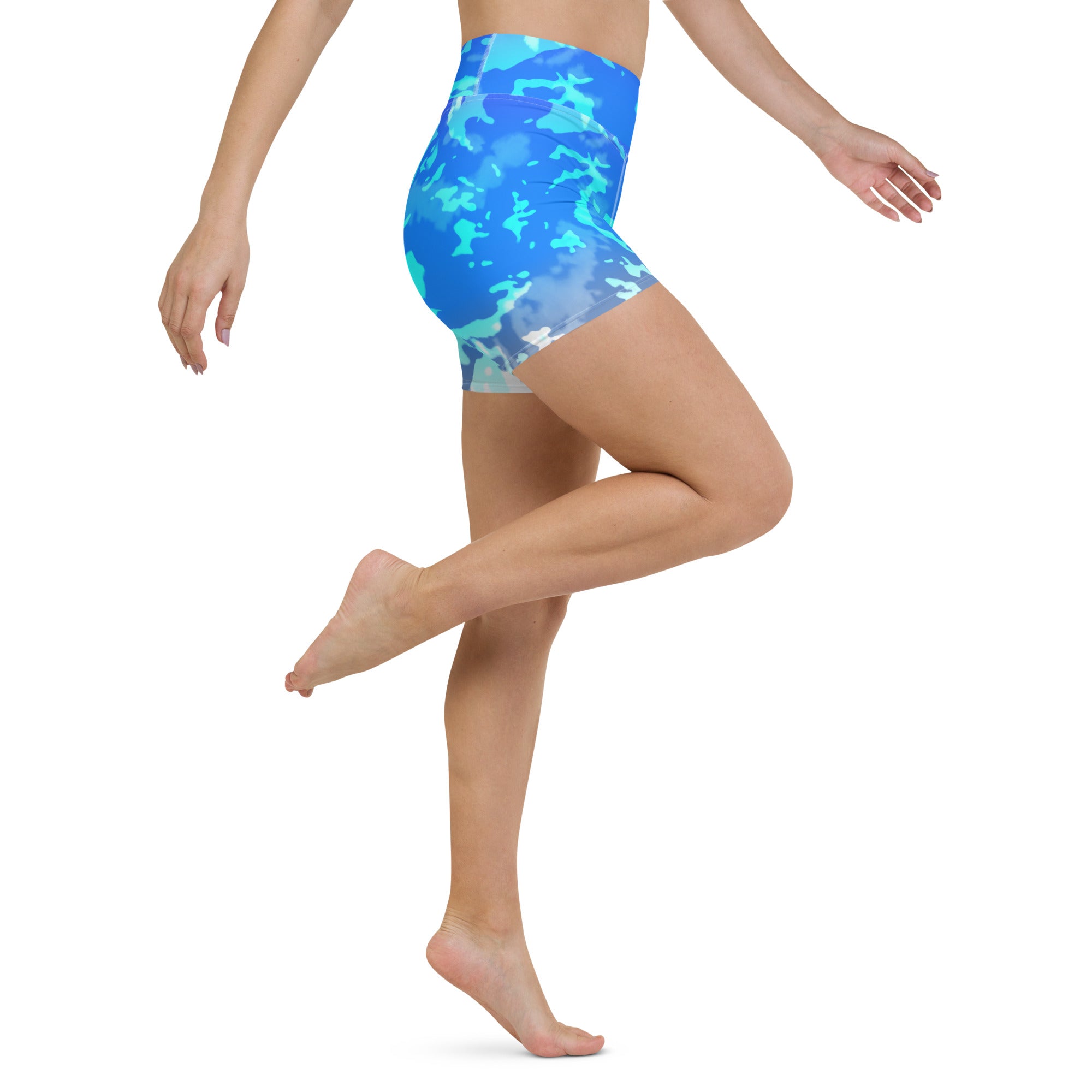 Yoga Shorts- Tie Dye Multicolour Splashes