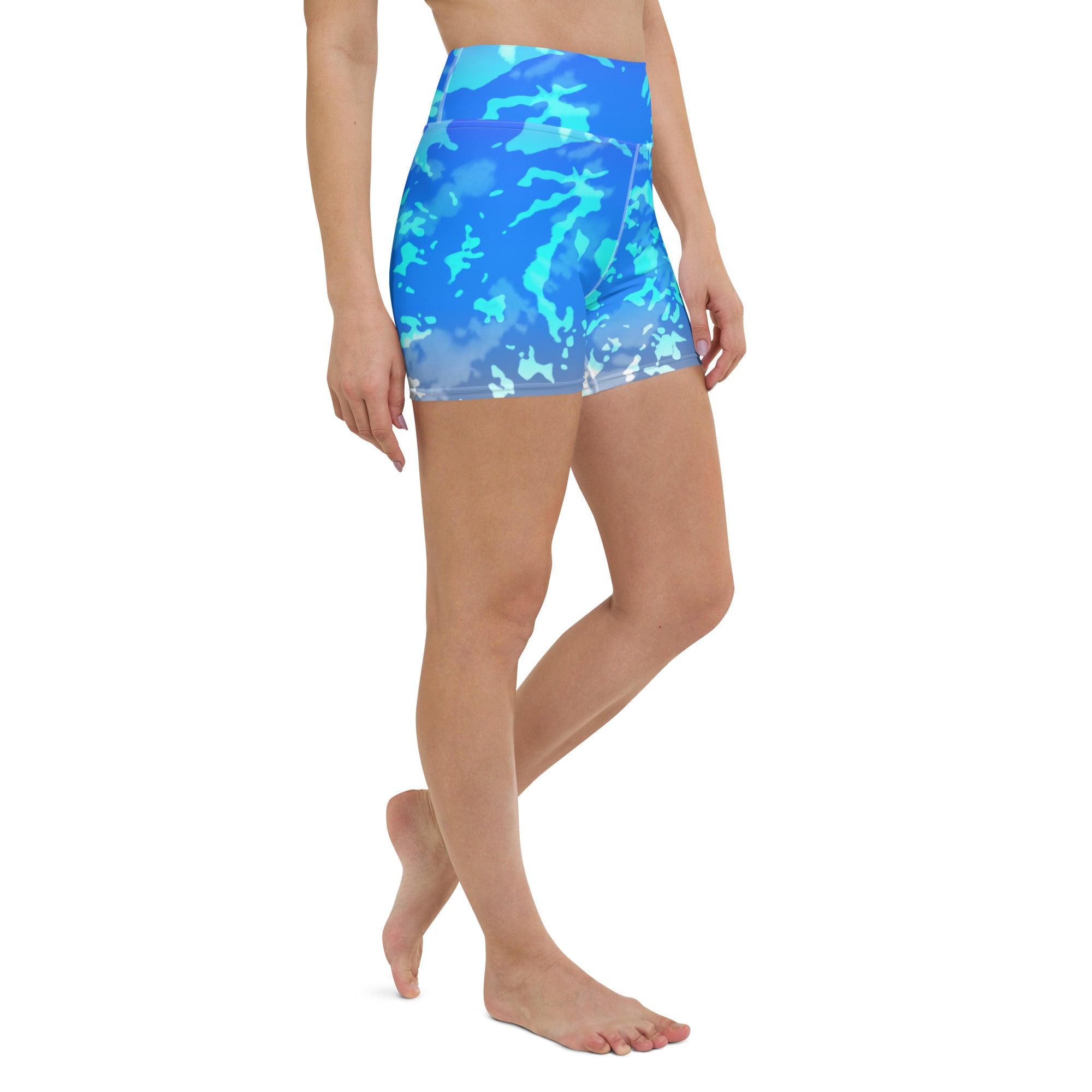 Yoga Shorts- Tie Dye Multicolour Splashes