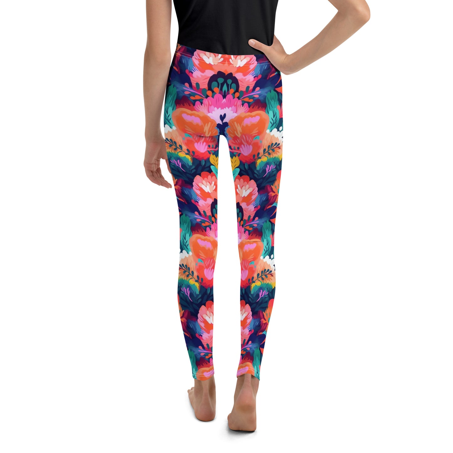 Youth Leggings- SUMMER PASTEL FLOWERS II