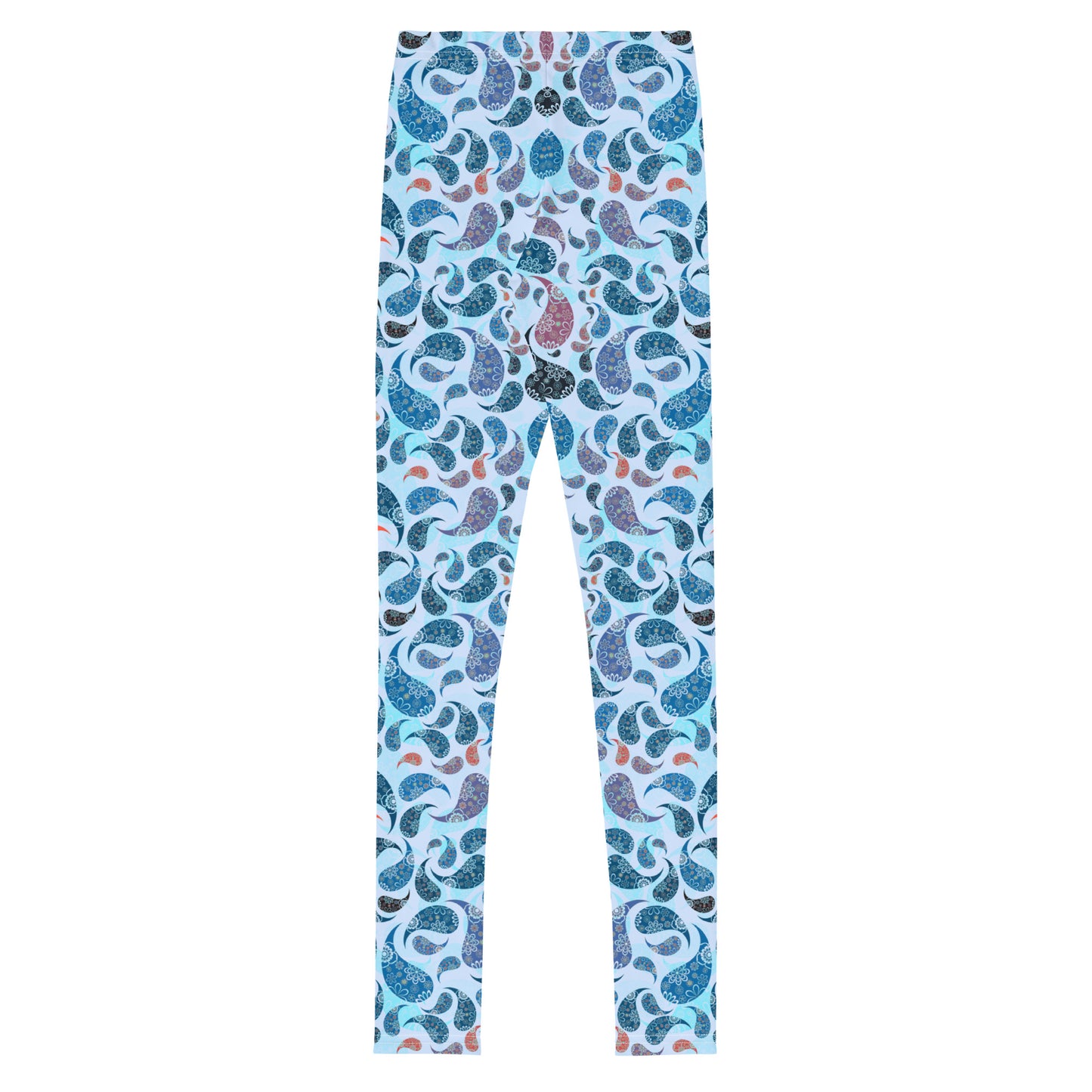 Youth Leggings- Paisley Blue