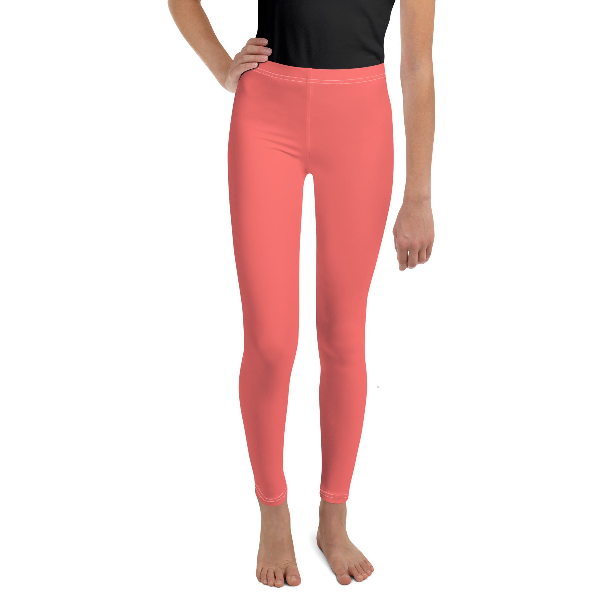 Youth Leggings- Coral