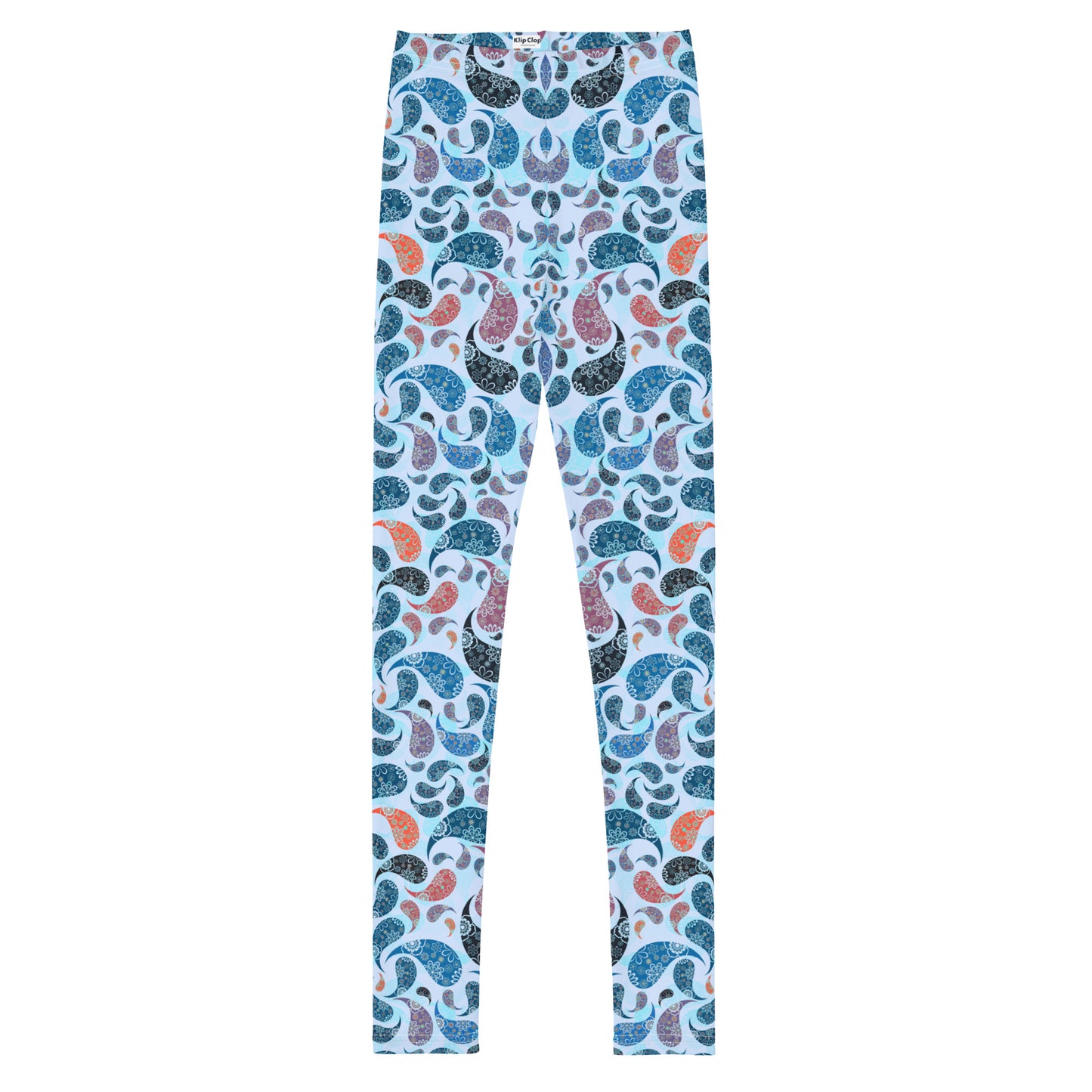 Youth Leggings- Paisley Blue