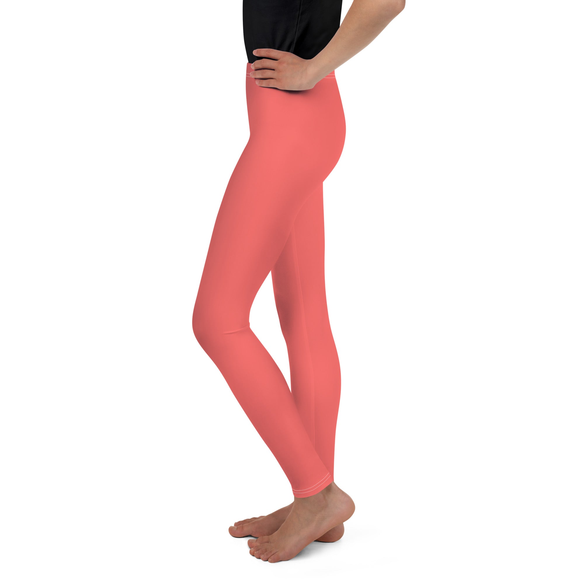 Youth Leggings- Coral