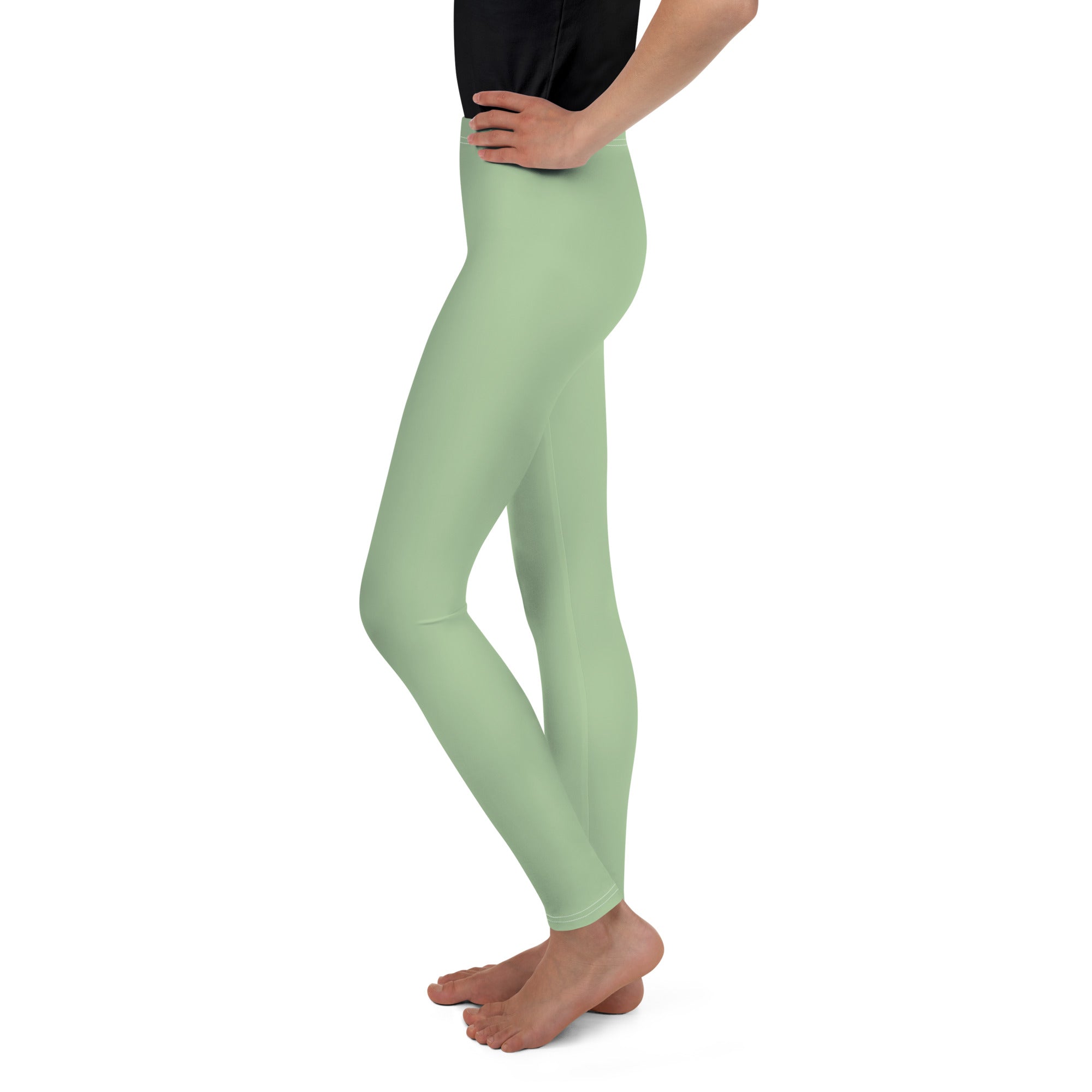 Youth Leggings- Light Green