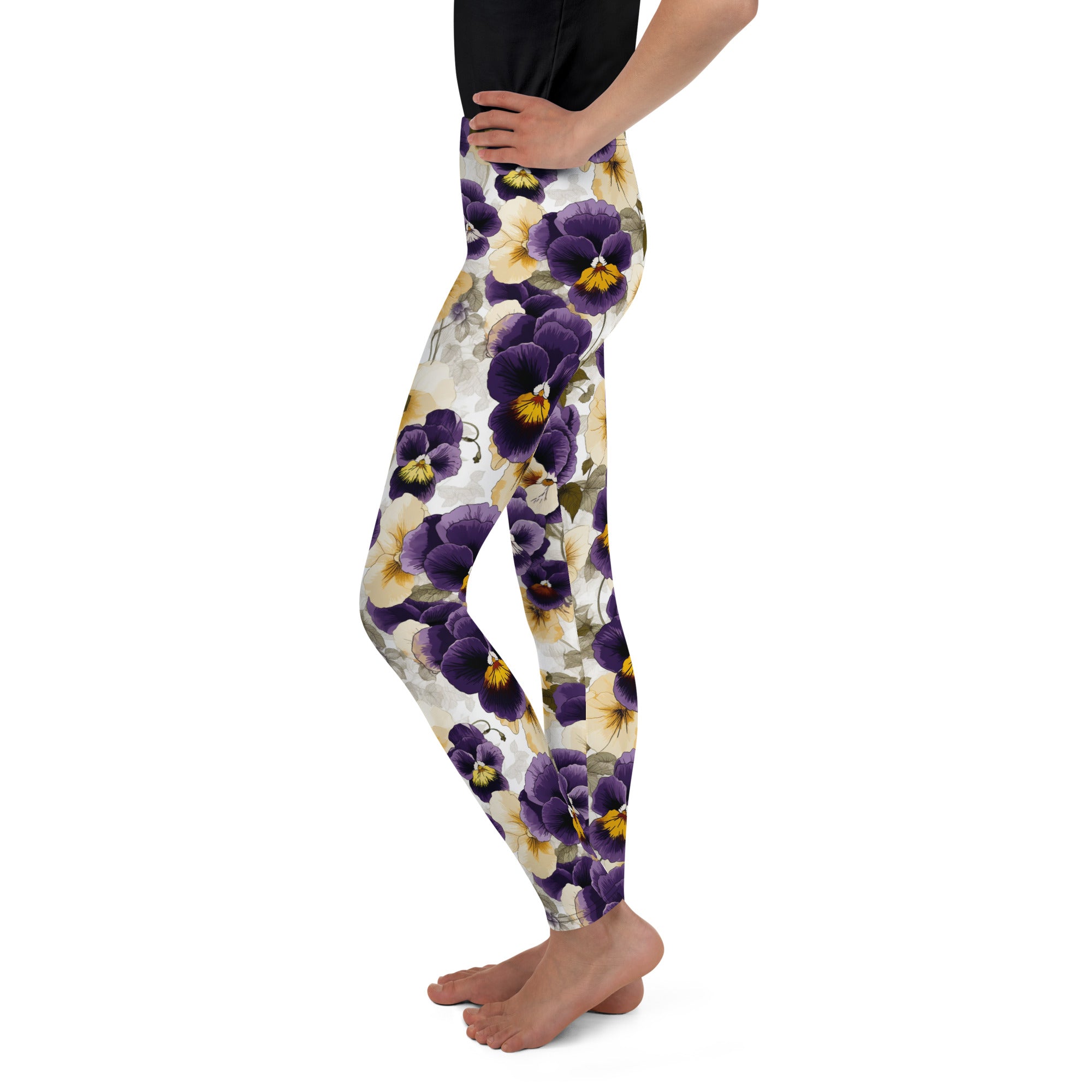 Youth Leggings- Spring Flowers 01