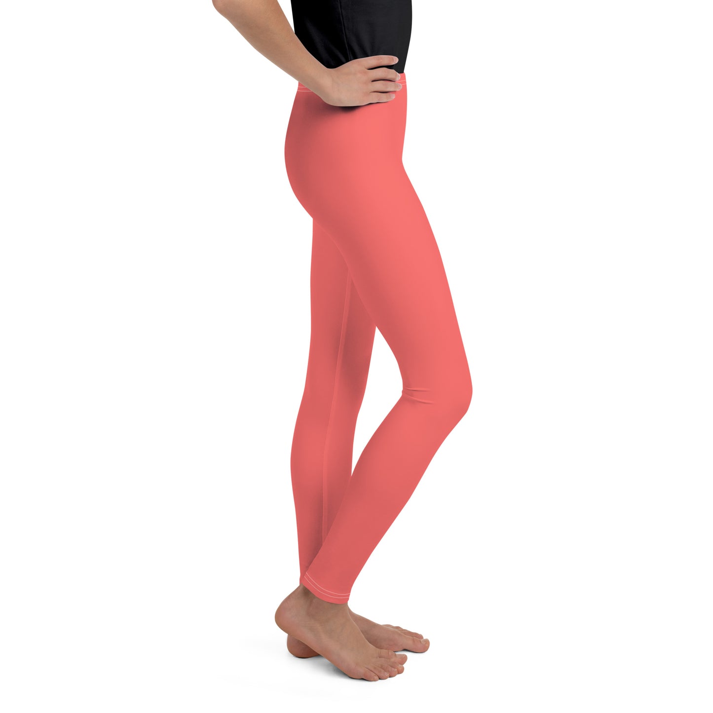 Youth Leggings- Coral