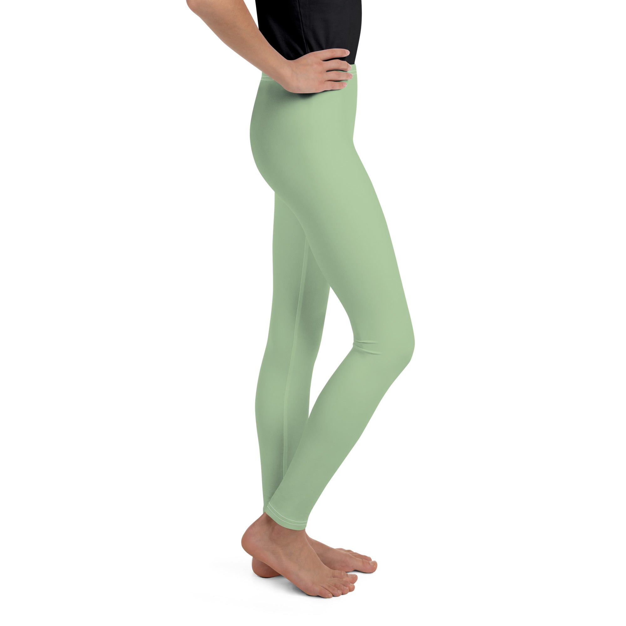 Youth Leggings- Light Green