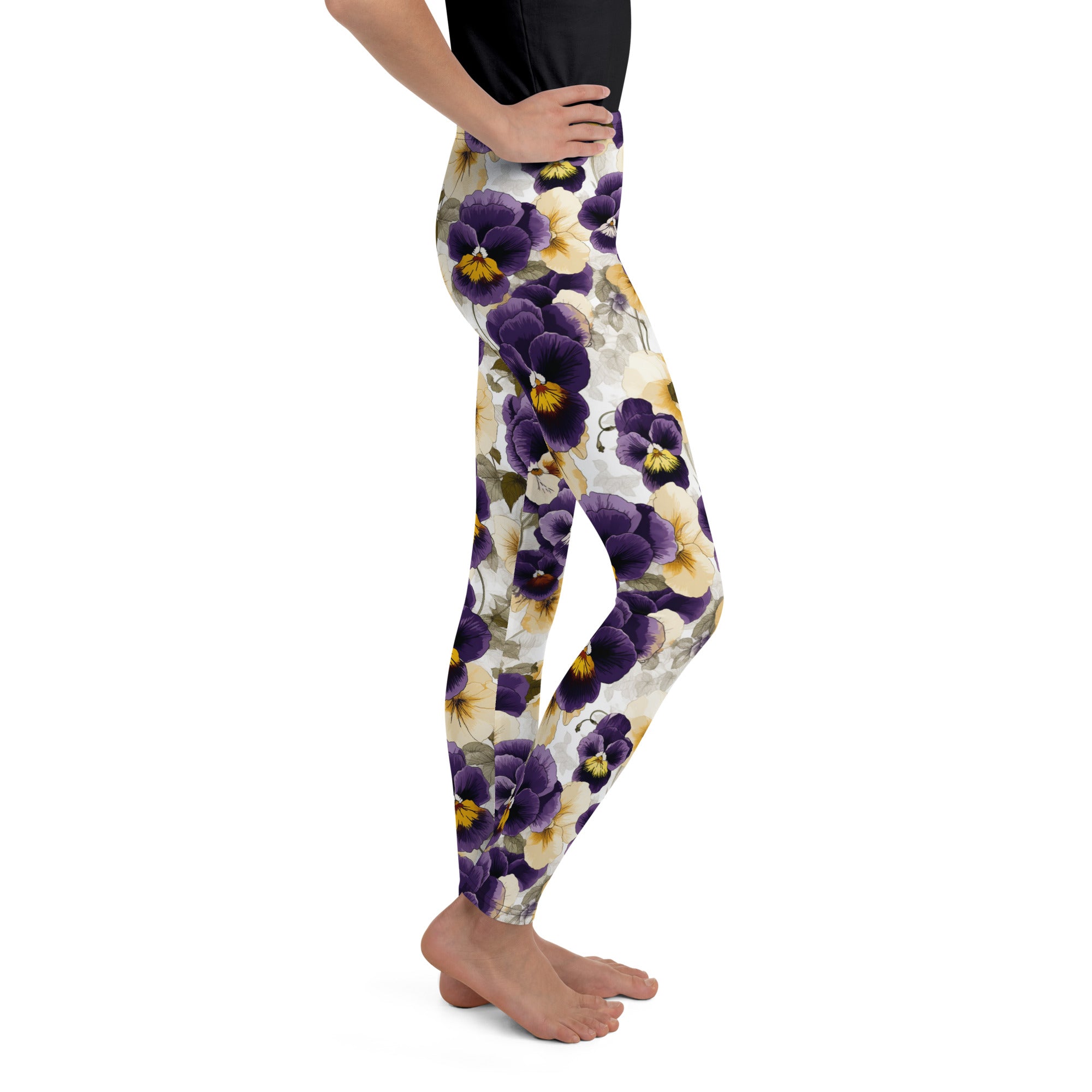 Youth Leggings- Spring Flowers 01