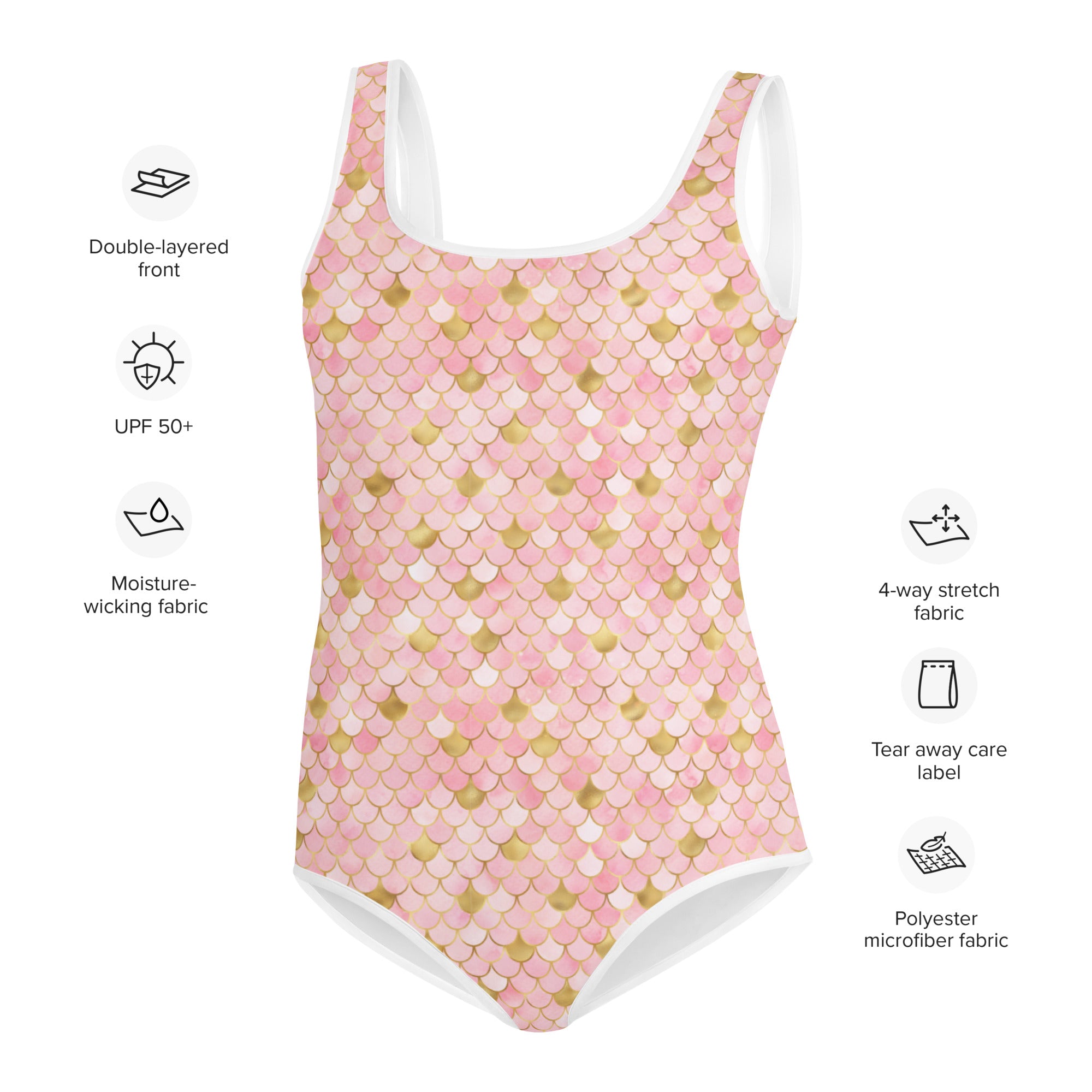 Youth Swimsuit- MERMAID LIGHT PINK