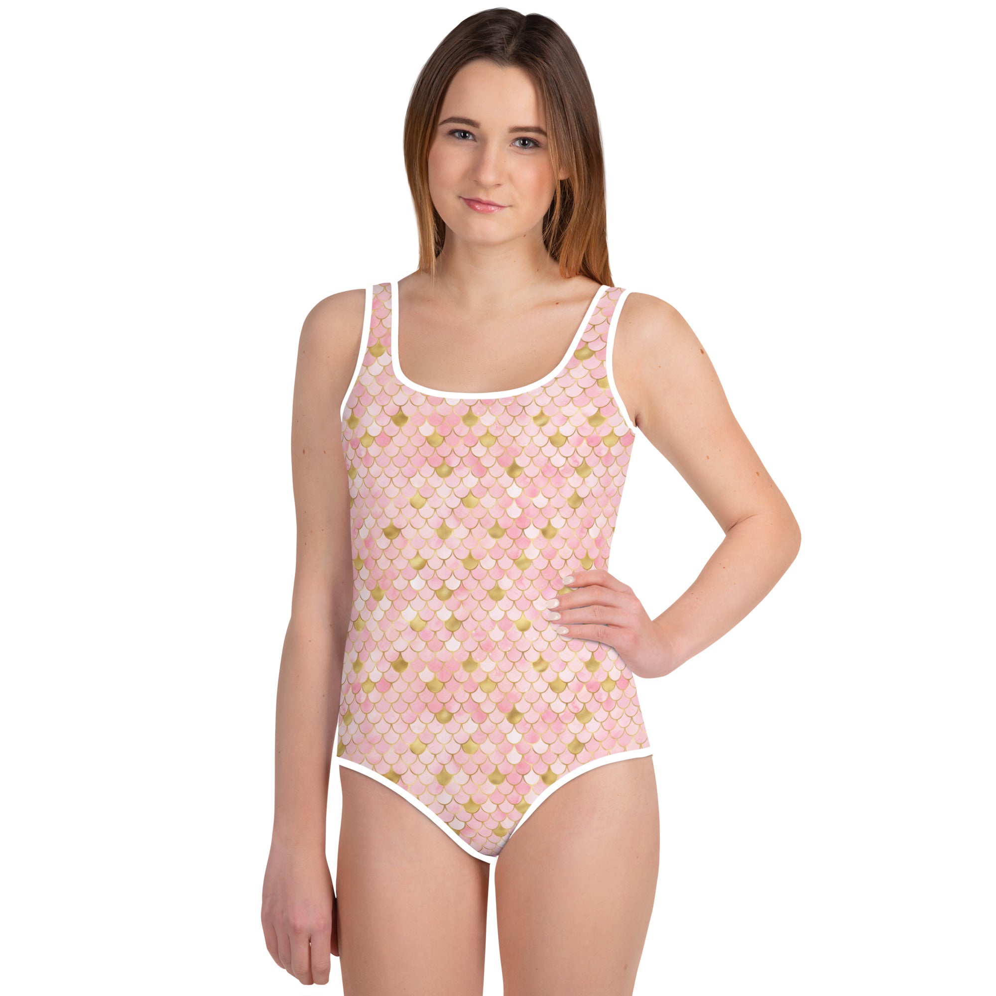 Youth Swimsuit- MERMAID LIGHT PINK