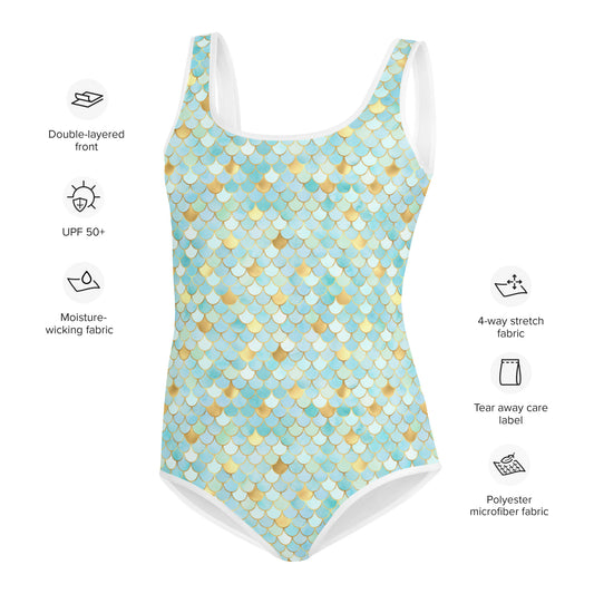 Youth Swimsuit- MERMAID Cyan