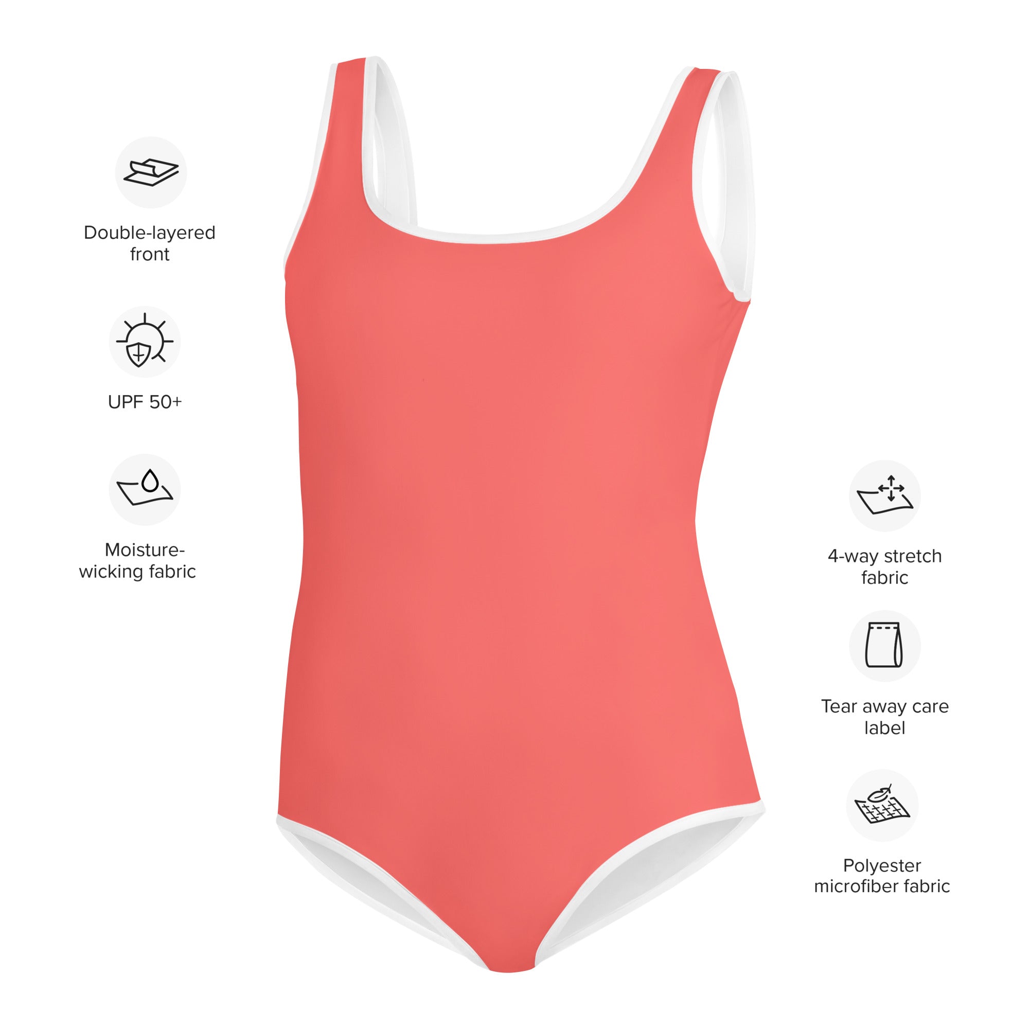 Youth Swimsuit- Coral