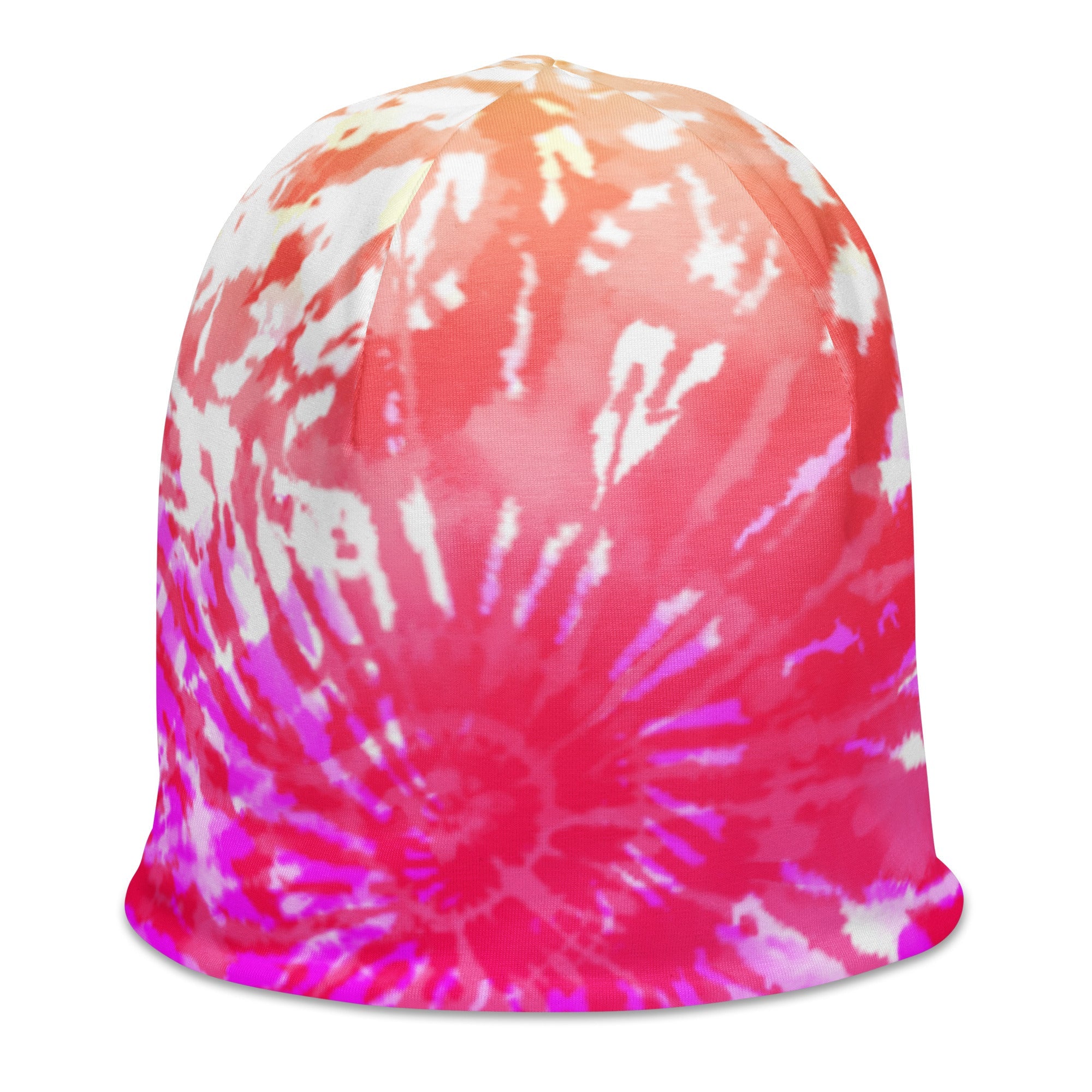 Beanie - Tie Dye Pink and Red - Klip Clop