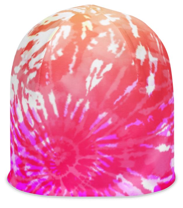 Beanie - Tie Dye Pink and Red - Klip Clop