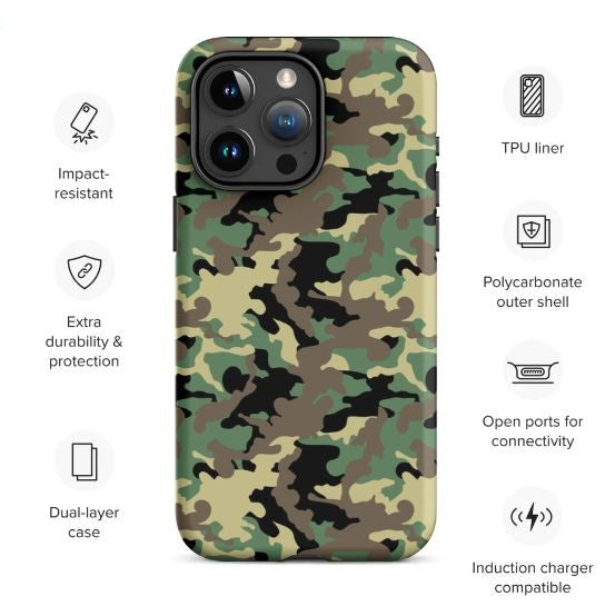 Tough Case for iPhone®- Camo Jungle