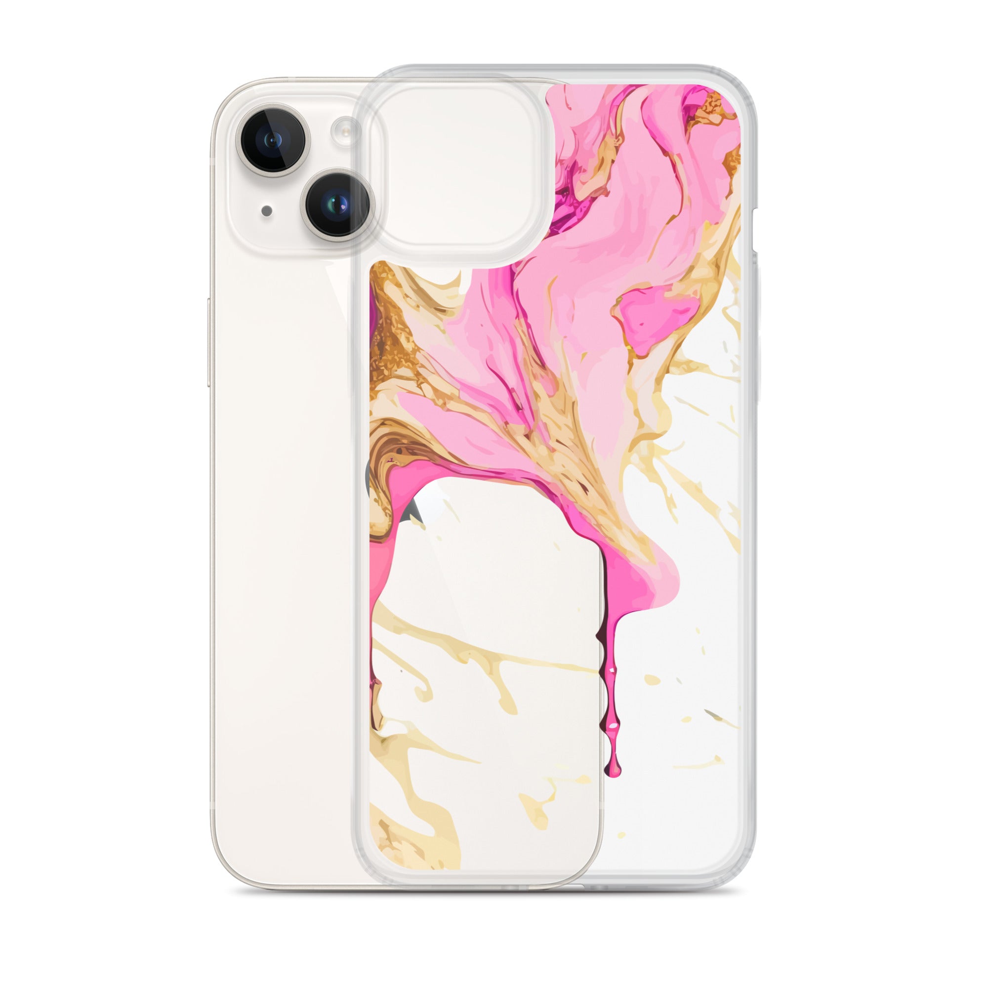 Clear Case for iPhone® - Alchohol Ink Design II - Klip Clop