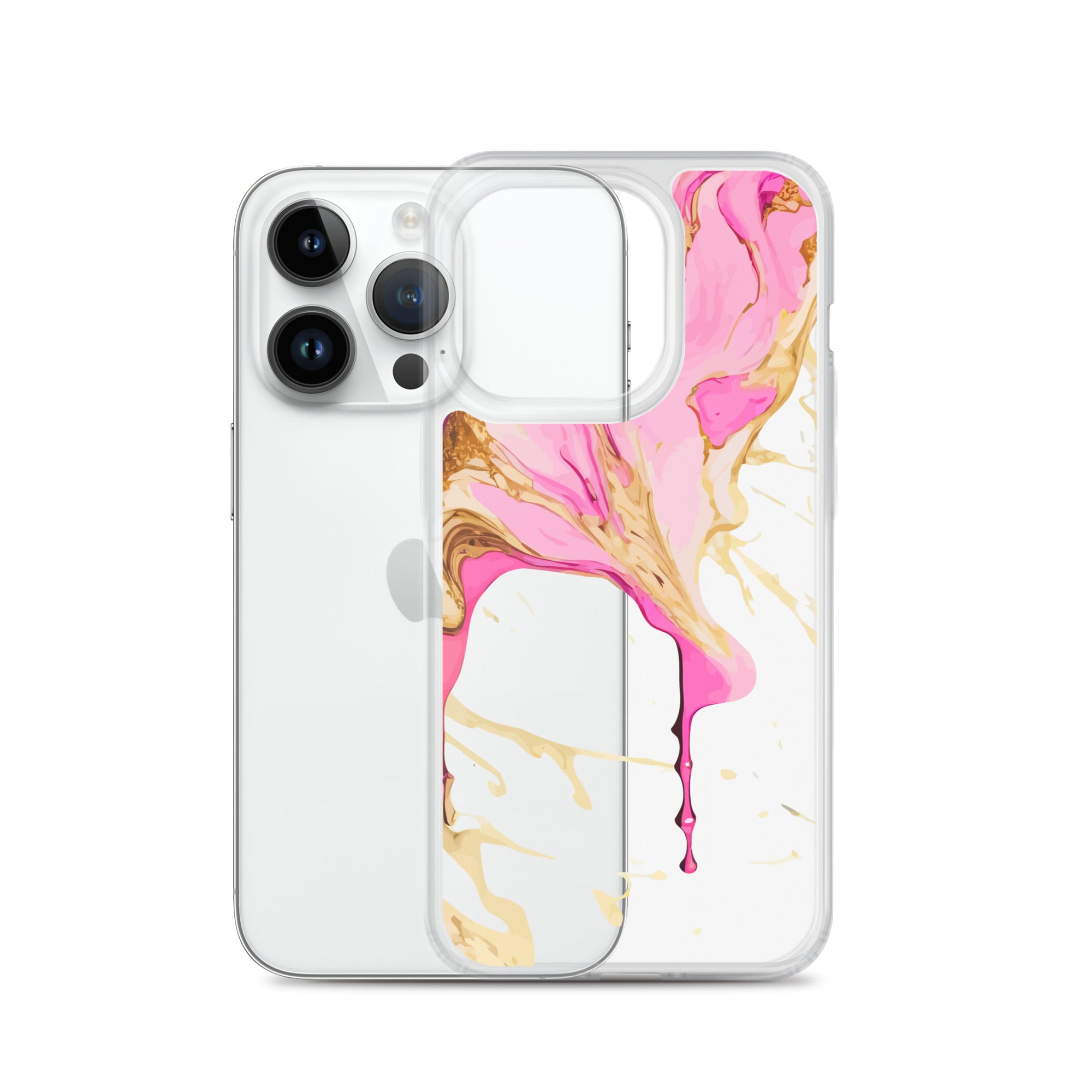 Clear Case for iPhone® - Alchohol Ink Design II - Klip Clop