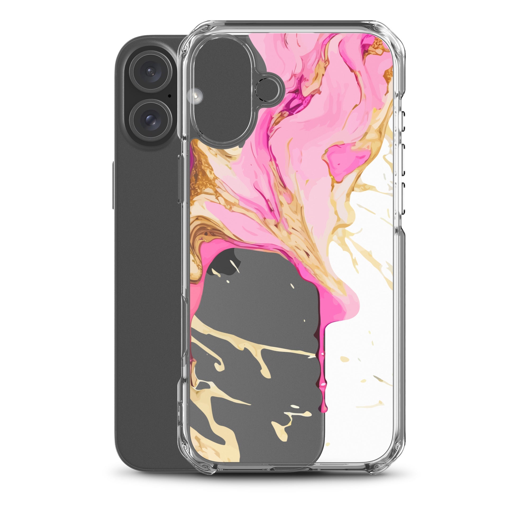 Clear Case for iPhone® - Alchohol Ink Design II - Klip Clop