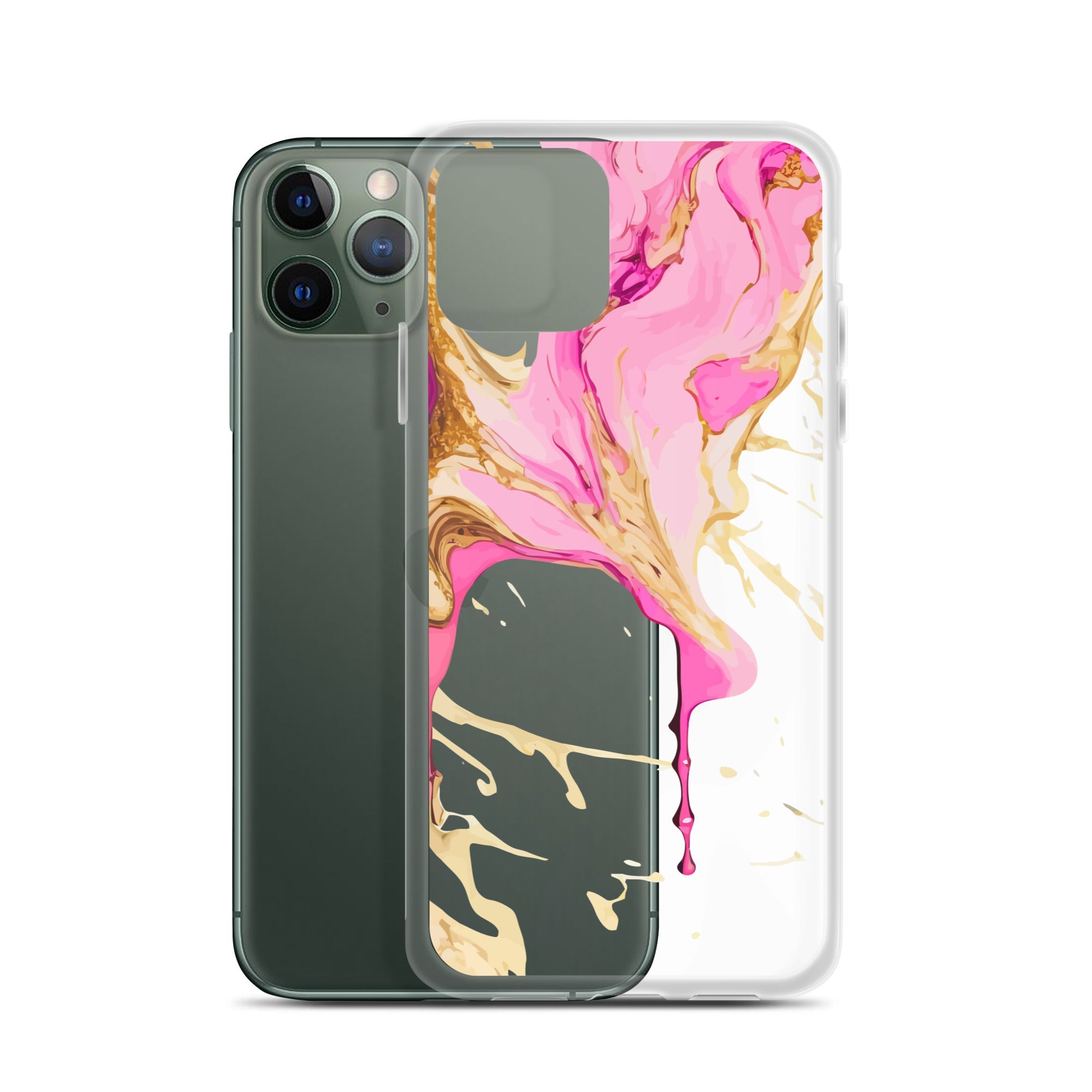 Clear Case for iPhone® - Alchohol Ink Design II - Klip Clop