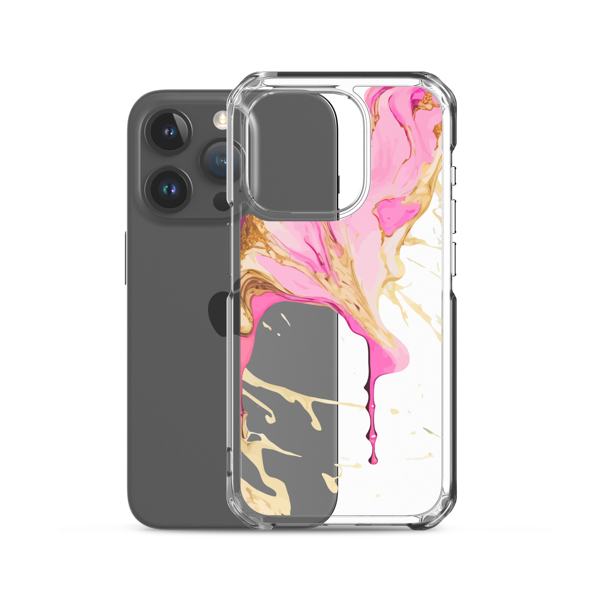 Clear Case for iPhone® - Alchohol Ink Design II - Klip Clop