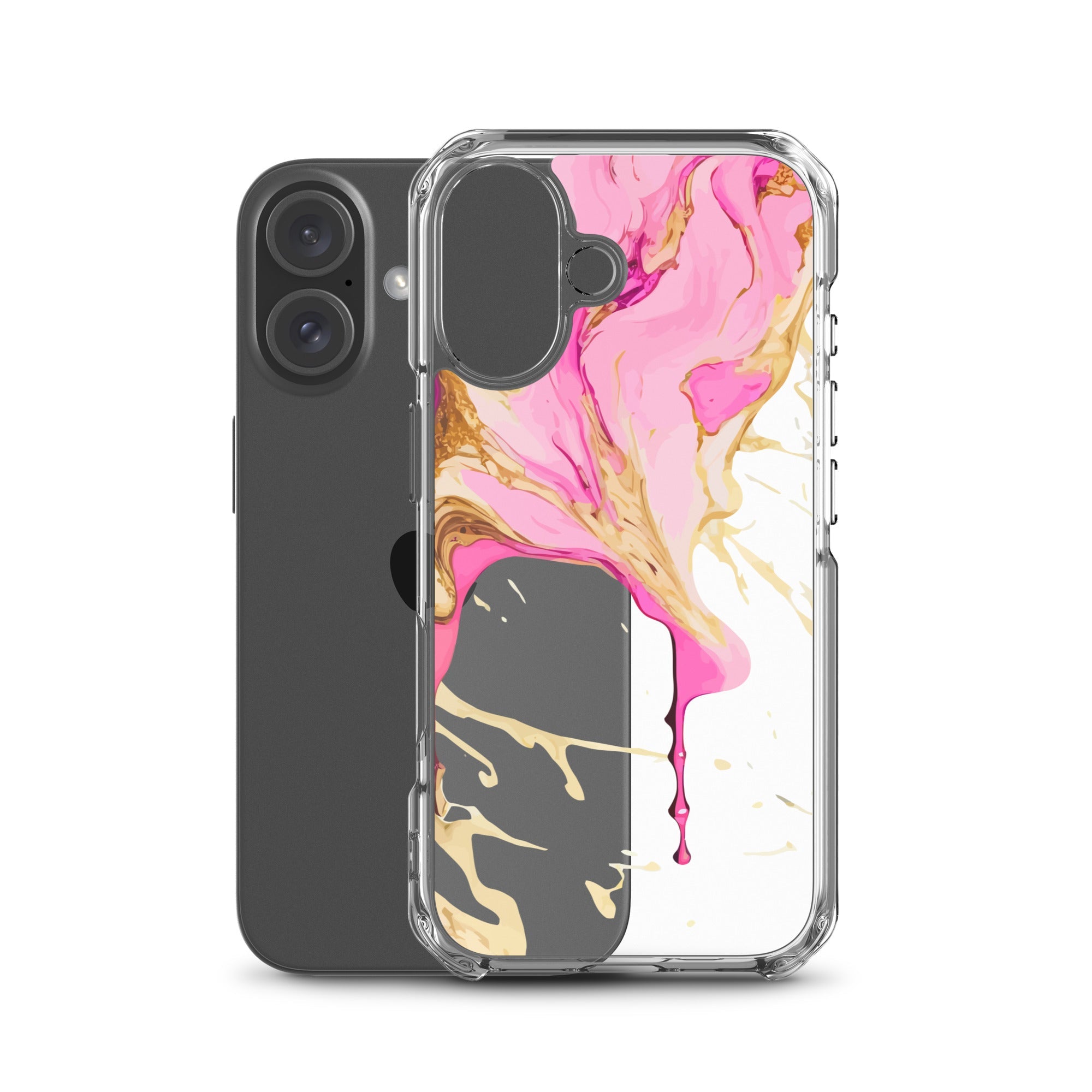 Clear Case for iPhone® - Alchohol Ink Design II - Klip Clop