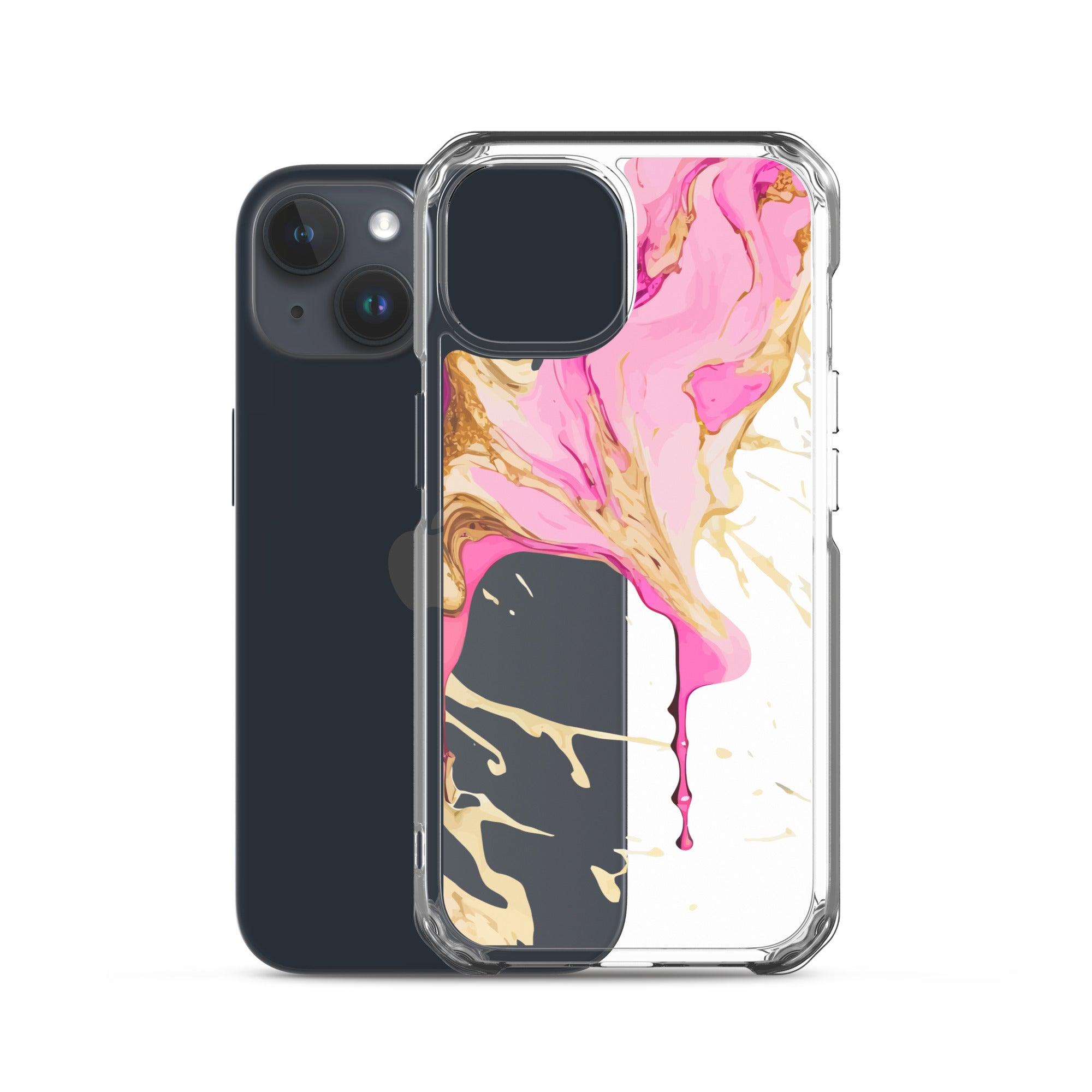 Clear Case for iPhone® - Alchohol Ink Design II - Klip Clop