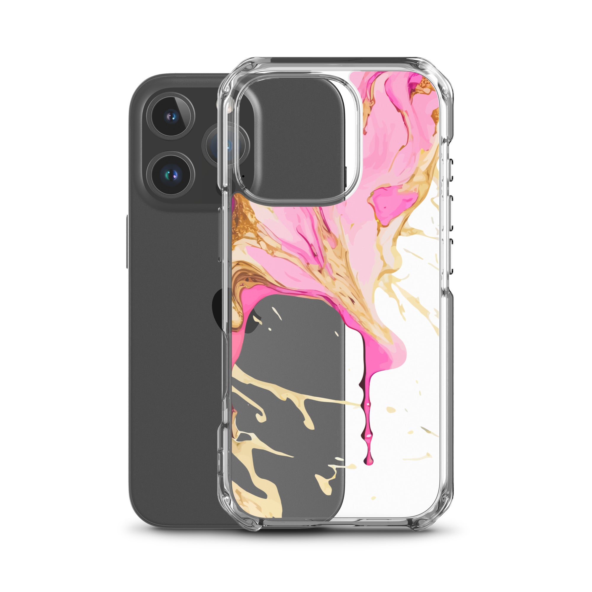 Clear Case for iPhone® - Alchohol Ink Design II - Klip Clop