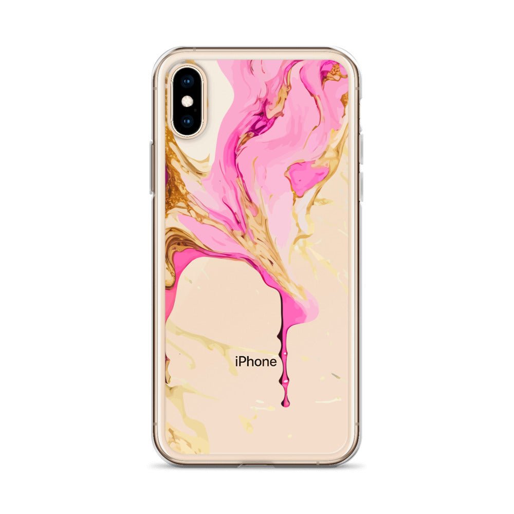 Clear Case for iPhone® - Alchohol Ink Design II - Klip Clop