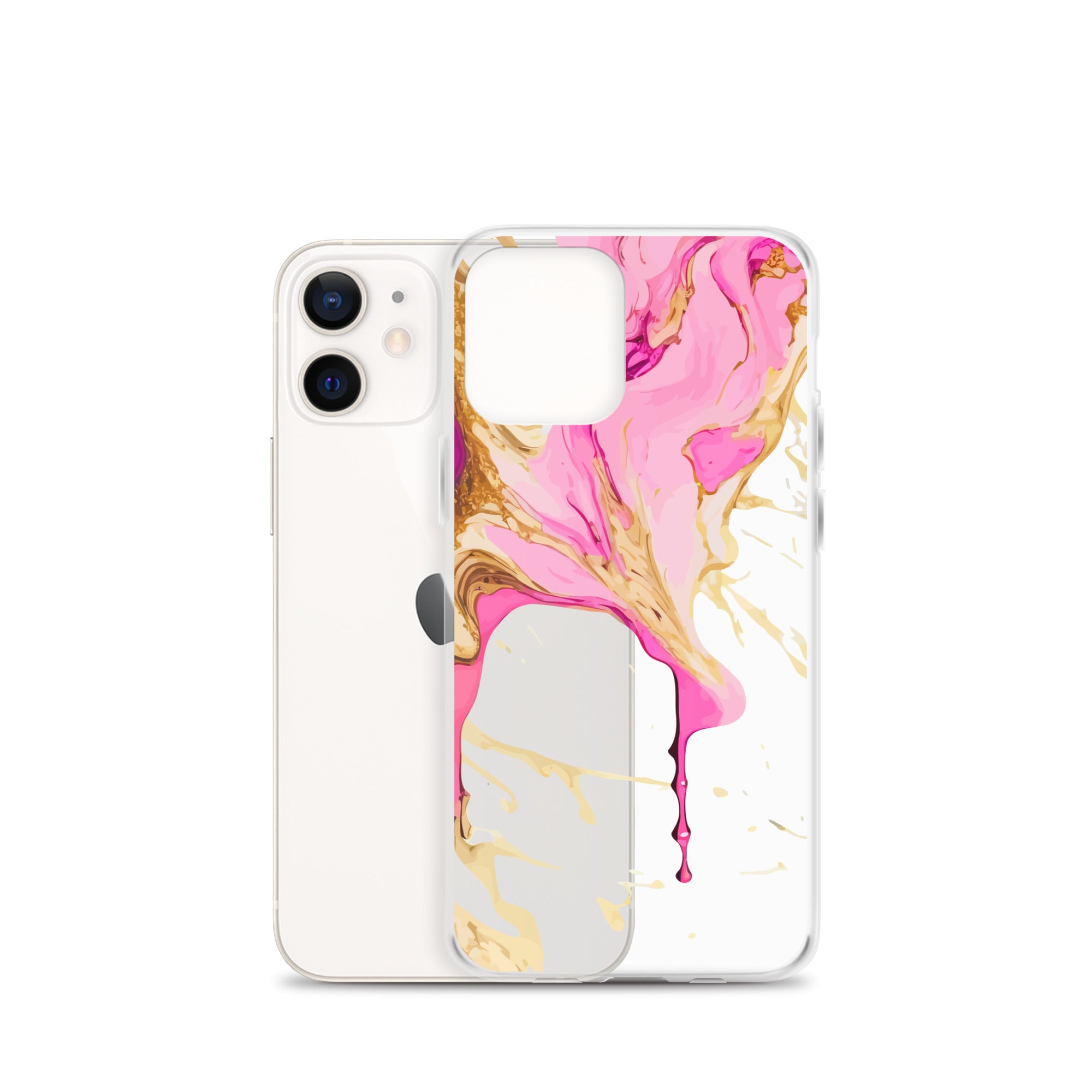 Clear Case for iPhone® - Alchohol Ink Design II - Klip Clop