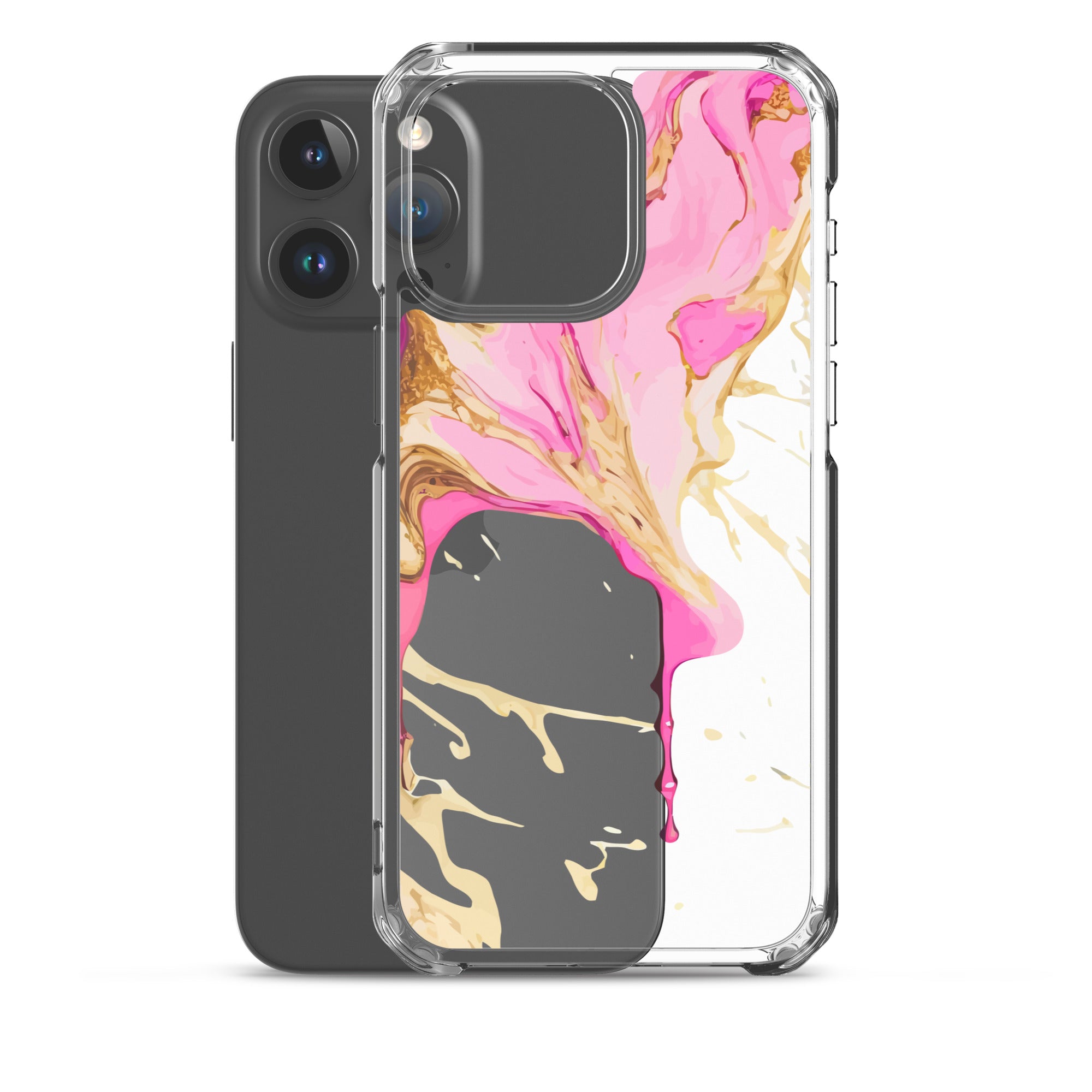 Clear Case for iPhone® - Alchohol Ink Design II - Klip Clop