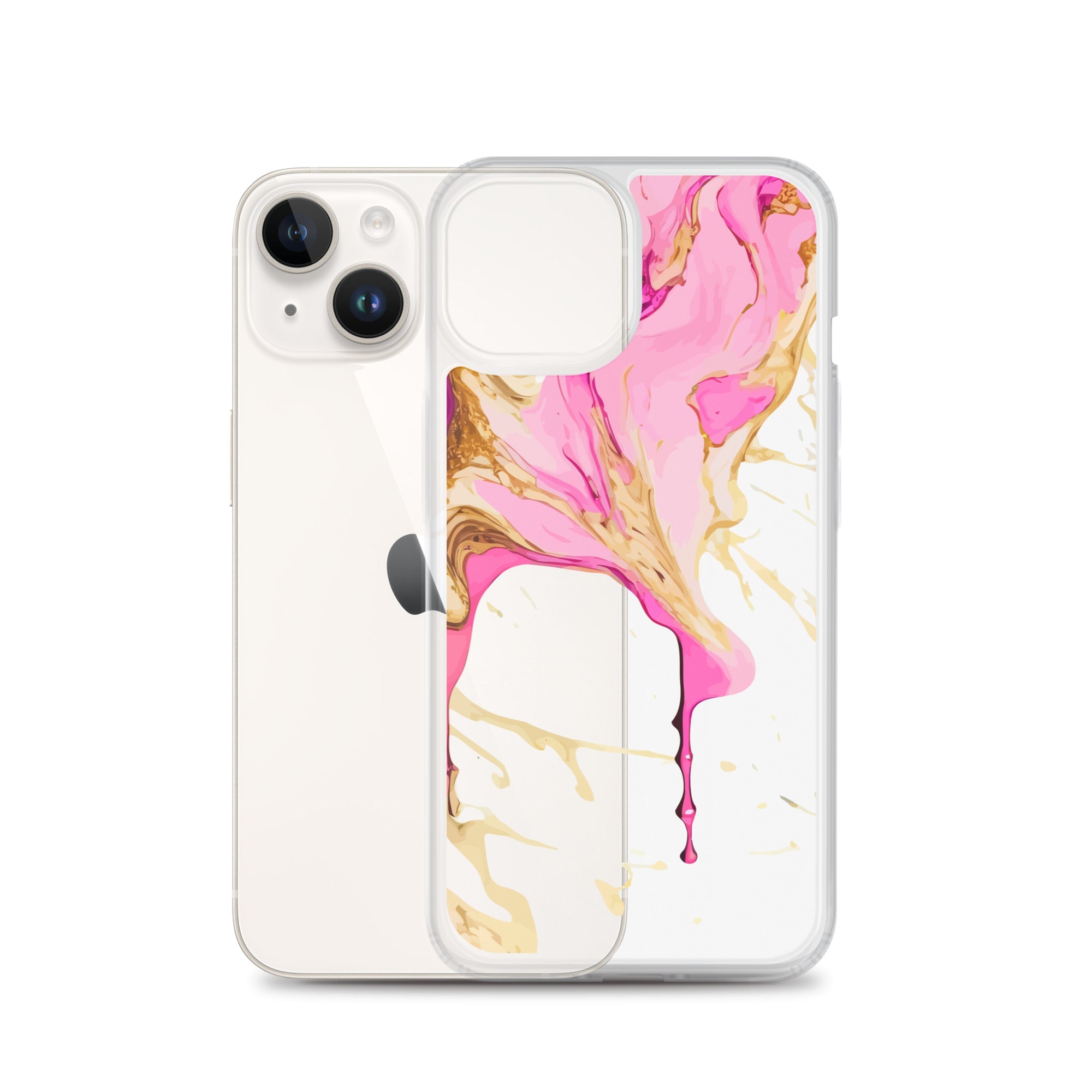 Clear Case for iPhone® - Alchohol Ink Design II - Klip Clop